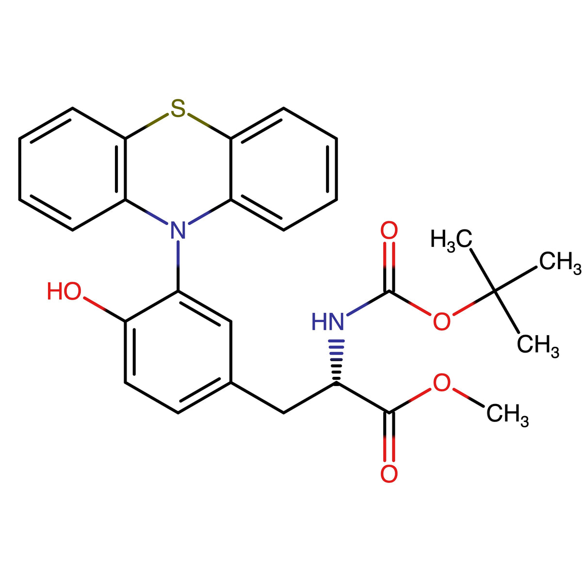 Methyl (S)-2-((tert-butoxycarbonyl)amino)-3-(4-hydroxy-3-(10H-phenothiazin-10-yl)phenyl)propanoate