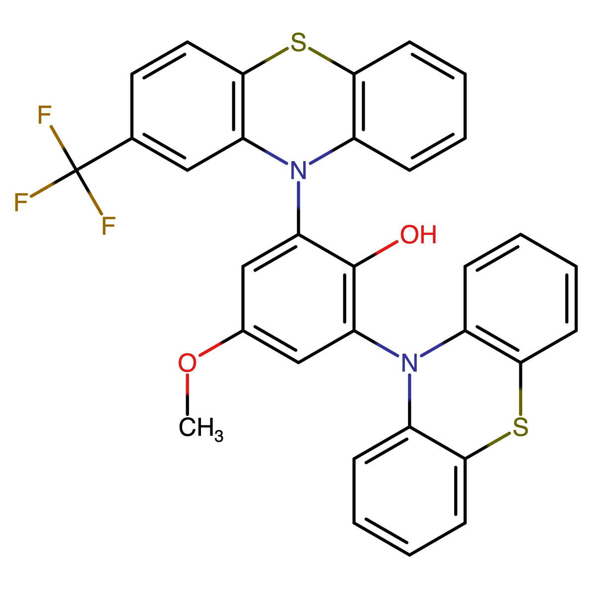 4-Methoxy-2-(10H-phenothiazin-10-yl)-6-(2-(trifluoromethyl)-10H-phenothiazin-10-yl)phenol