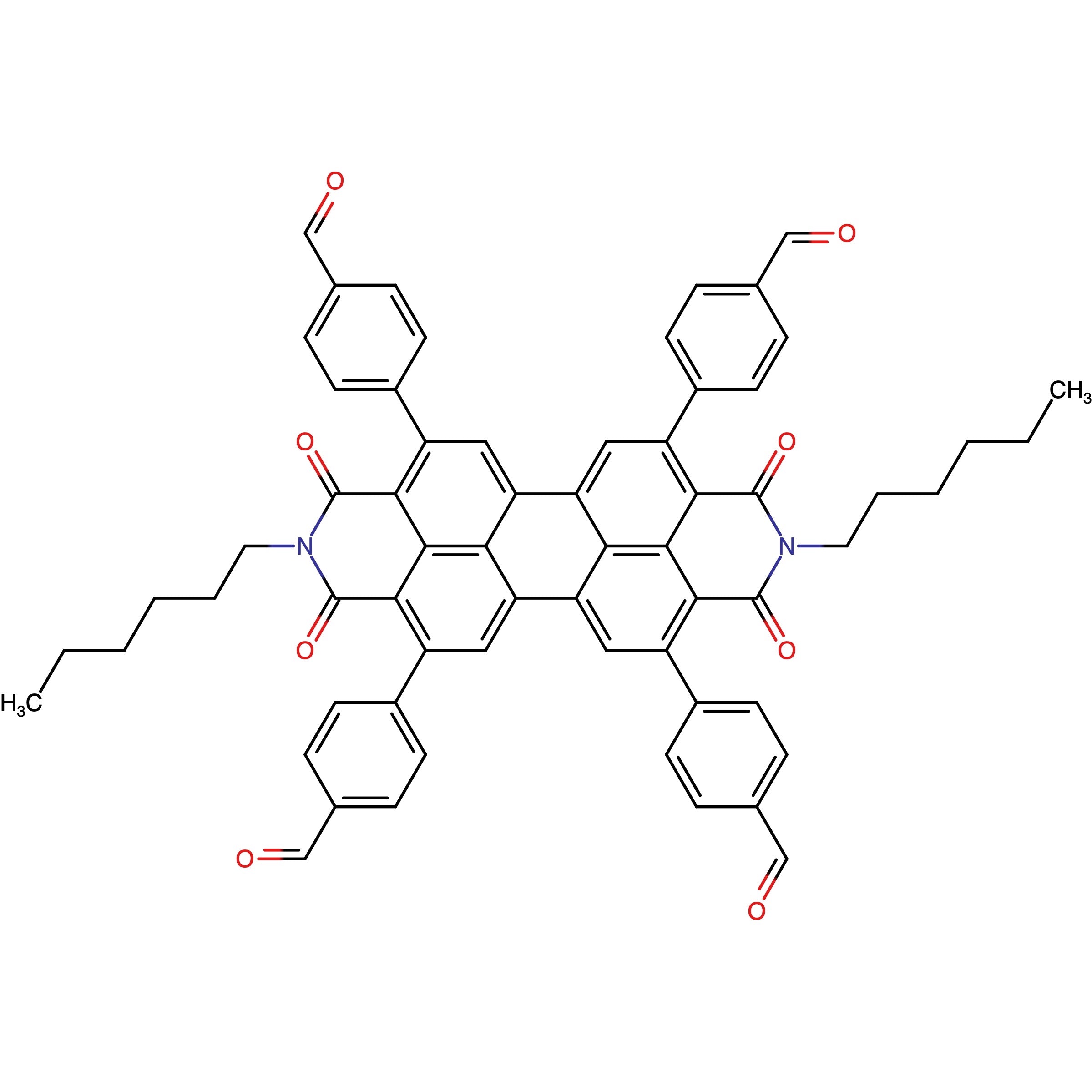 N,NÕ-Bis(hexyl)-2,5,8,11-tetrakis(4-formylphenyl)perylene-3,4,9,10-bis(dicarboximide)