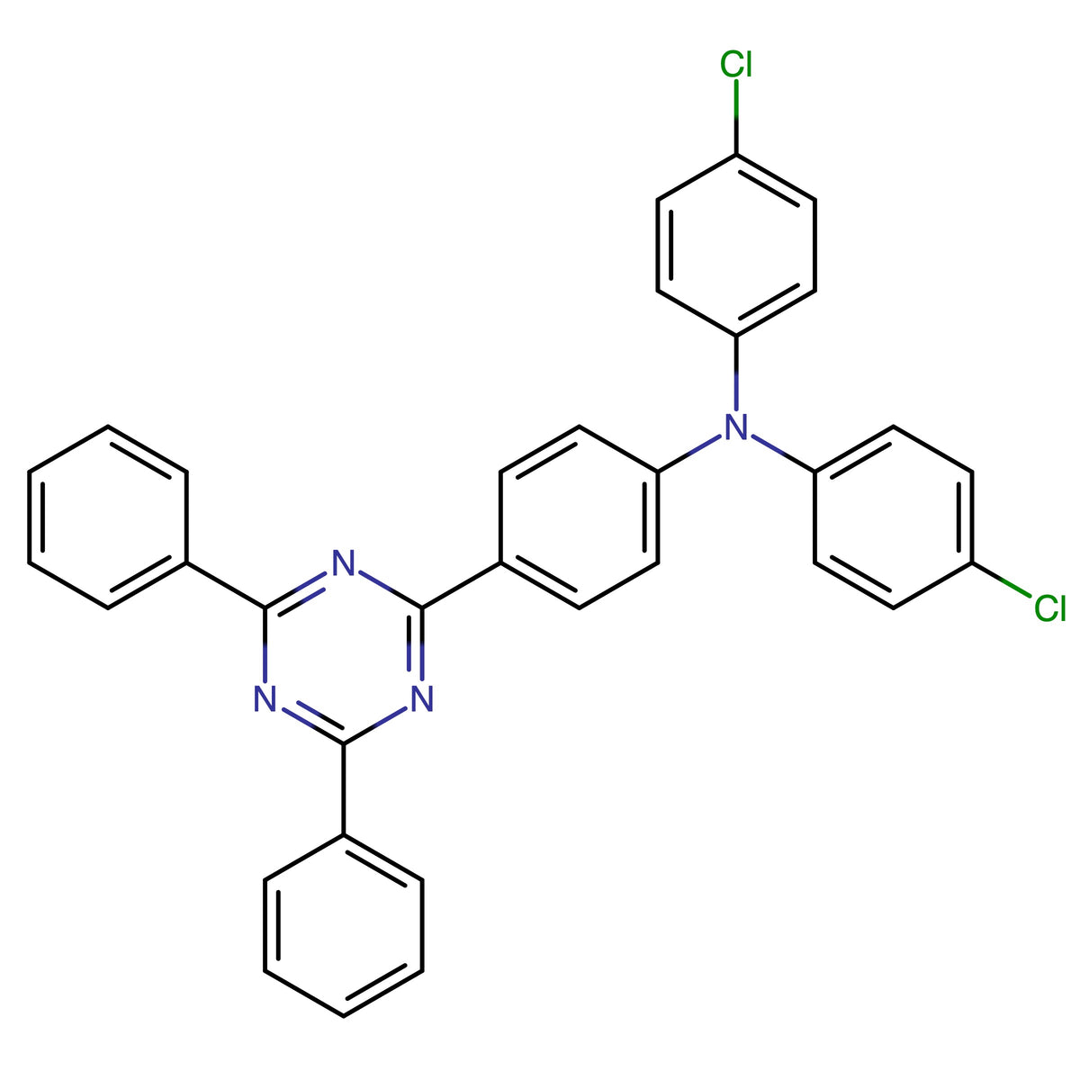 4-Chloro-N-(4-chlorophenyl)-N-(4-(4,6-diphenyl-1,3,5-triazin-2-yl)phenyl)aniline