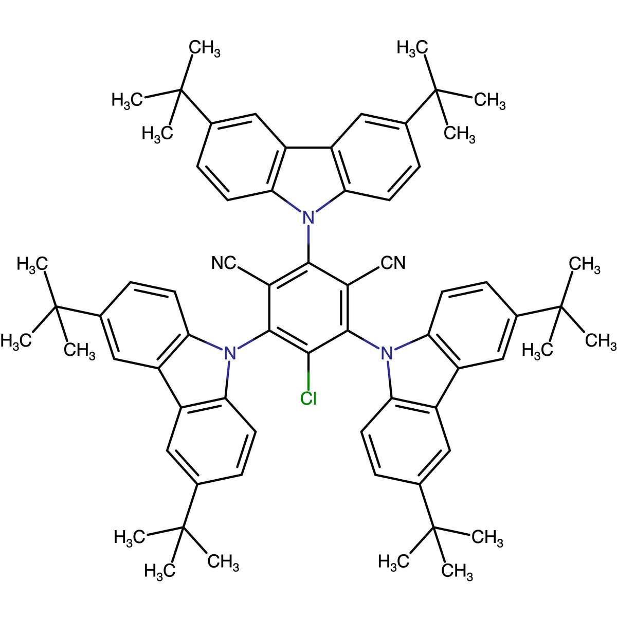 5-Chloro-2,4,6-tris(3,6-ditert-butylcarbazol-9-yl)benzene-1,3-dicarbonitrile