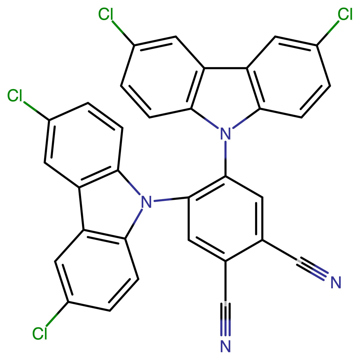 4,5-Bis(3,6-dichloro-9H-carbazol-9-yl)phthalonitrile