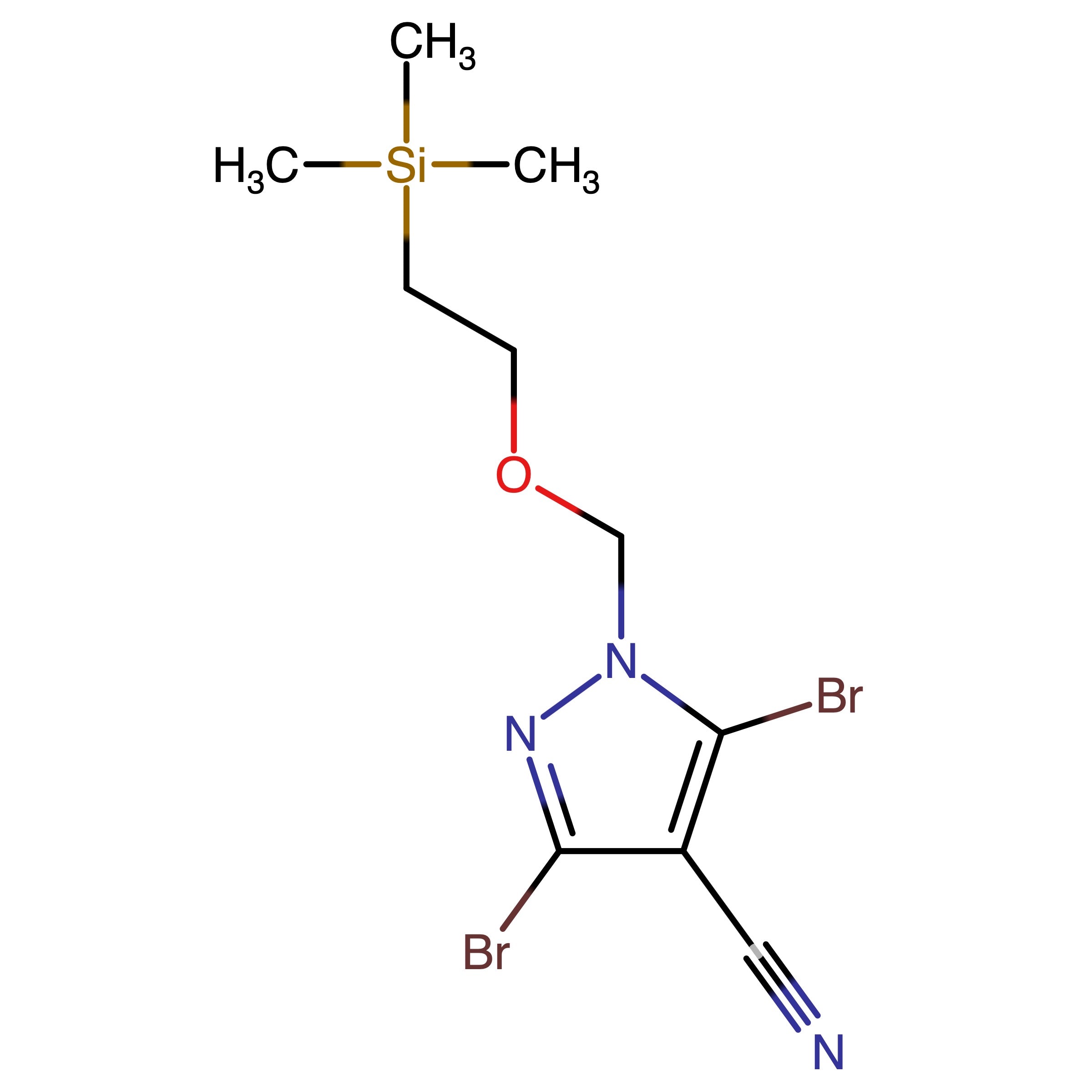 3,5-Dibromo-1-(2-trimethylsilylethoxymethyl)pyrazole-4-carbonitrile 