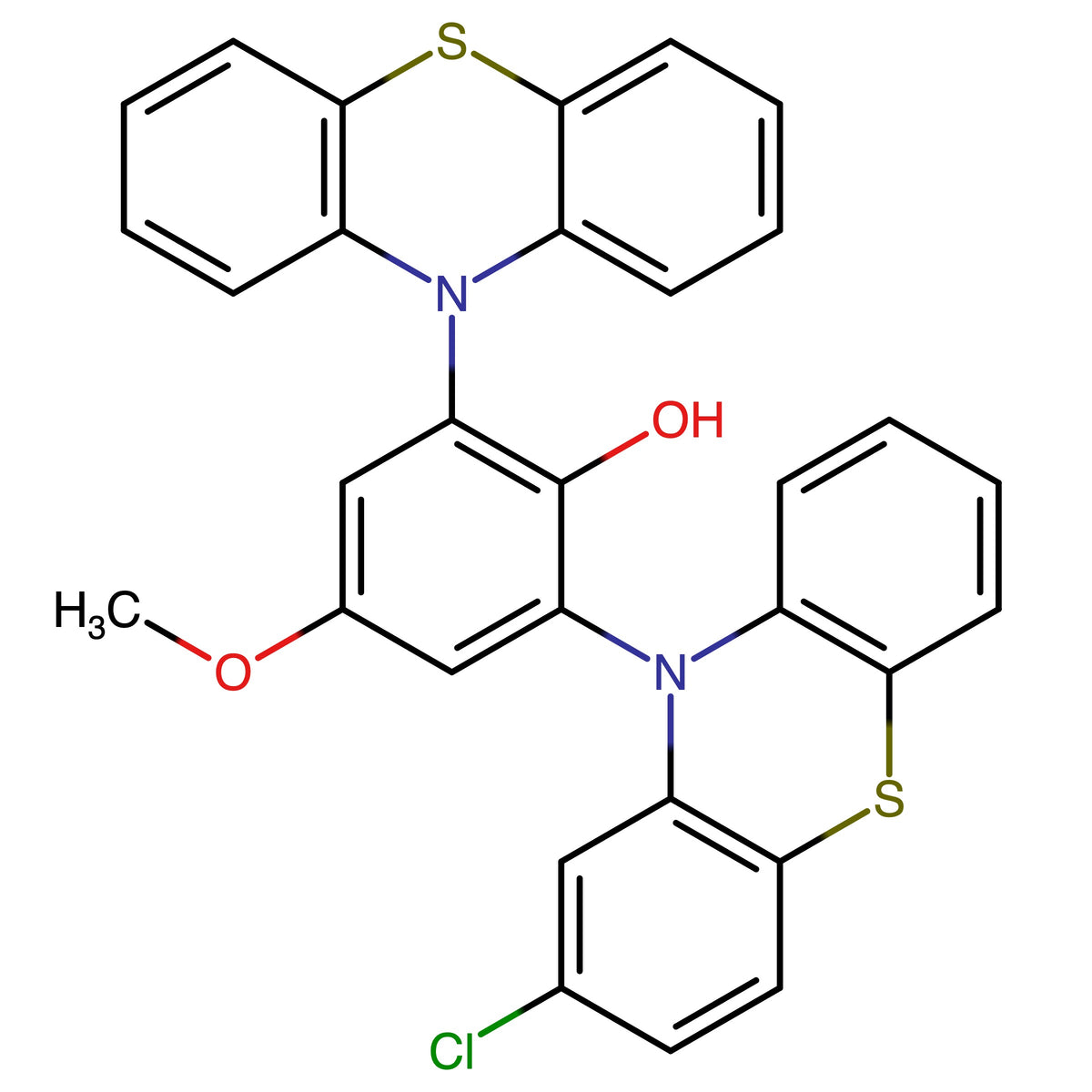 2-(2-Chloro-10H-phenothiazin-10-yl)-4-methoxy-6-(10H-phenothiazin-10-yl)phenol