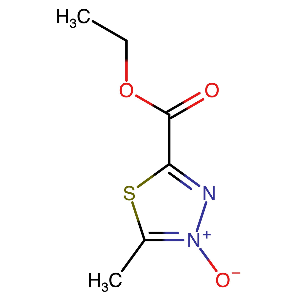 5-(Ethoxycarbonyl)-2-methyl-1,3,4-thiadiazole 3-oxide
