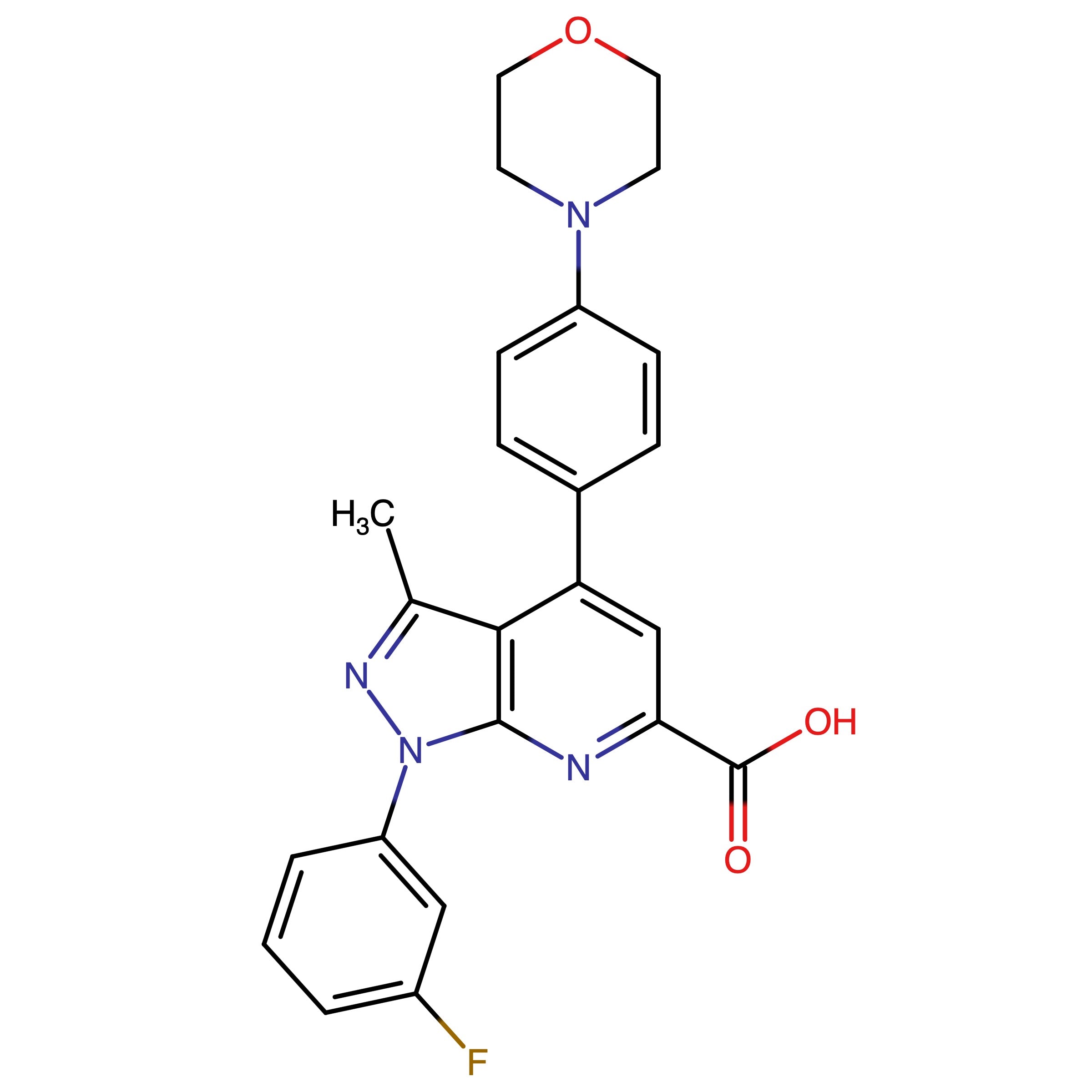 1-(3-Fluorophenyl)-3-methyl-4-(4-morpholin-4-ylphenyl)pyrazolo[5,4-b]pyridine-6-carboxylic acid 
