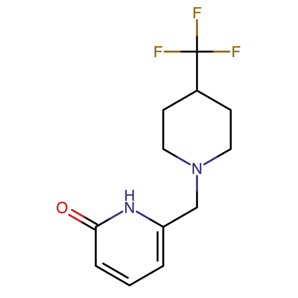 6-((4-(Trifluoromethyl)piperidin-1-yl)methyl)pyridin-2(1H)-one