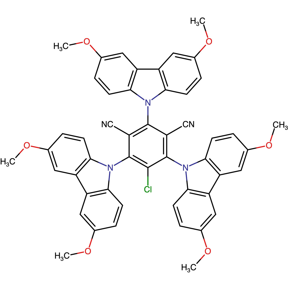 5-Chloro-2,4,6-tris(3,6-dimethoxy-9H-carbazol-9-yl)isophthalonitrile