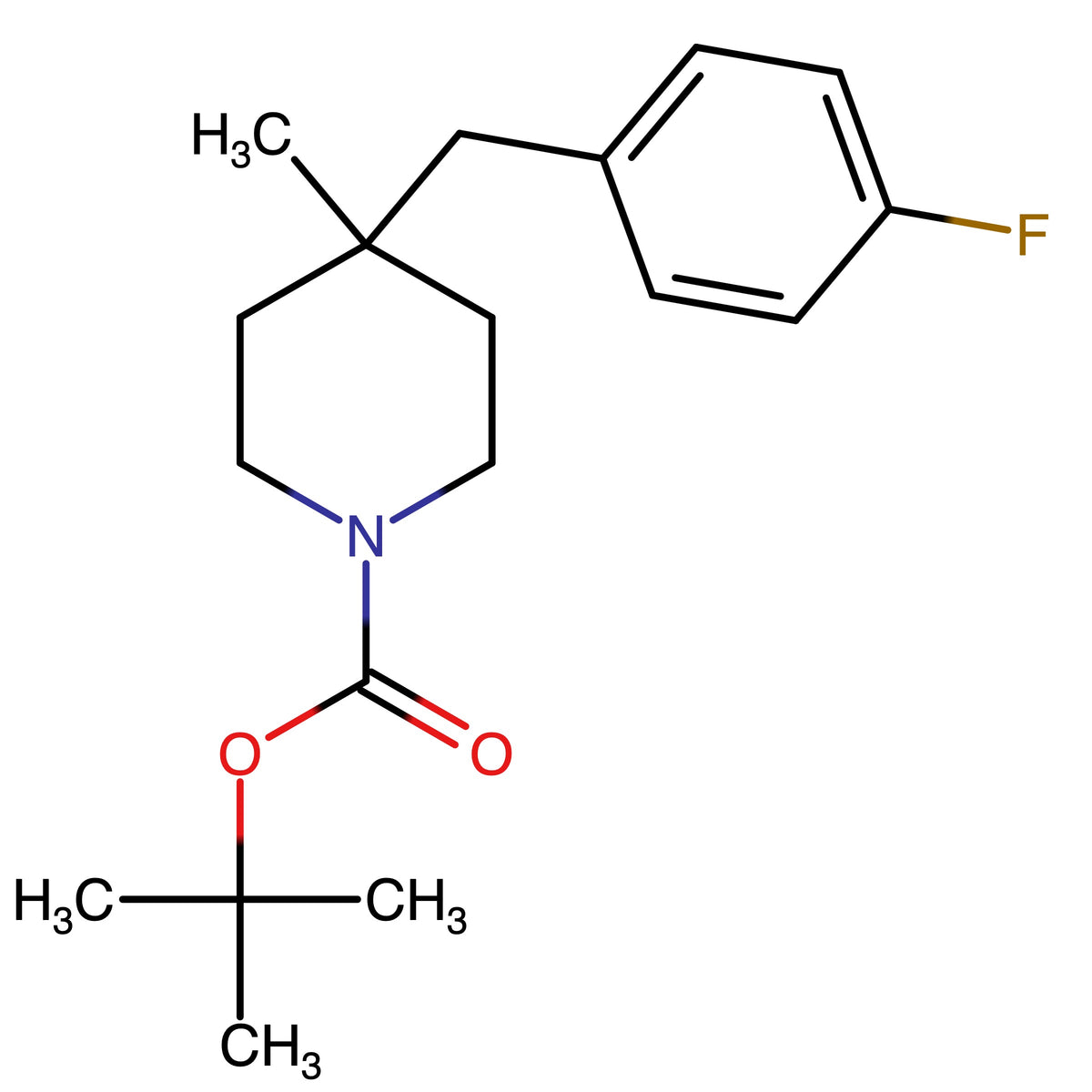tert-Butyl 4-[(4-fluorophenyl)methyl]-4-methylpiperidine-1-carboxylate