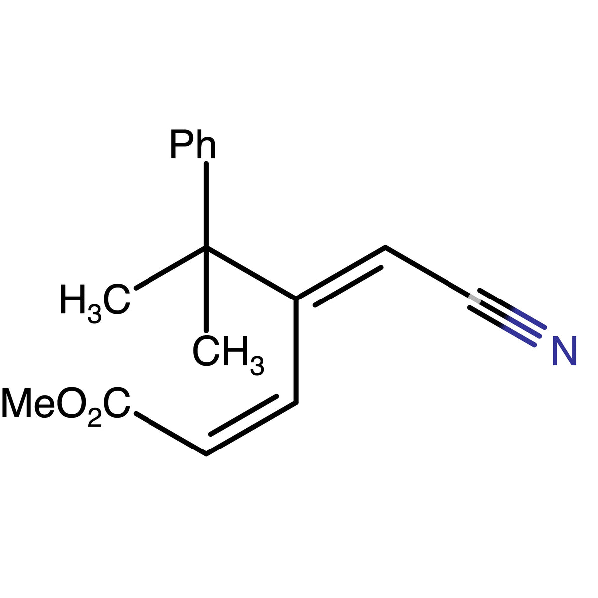 Methyl (2Z,4E)-4-(cyanomethylene)-5-methyl-5-phenylhex-2-enoate