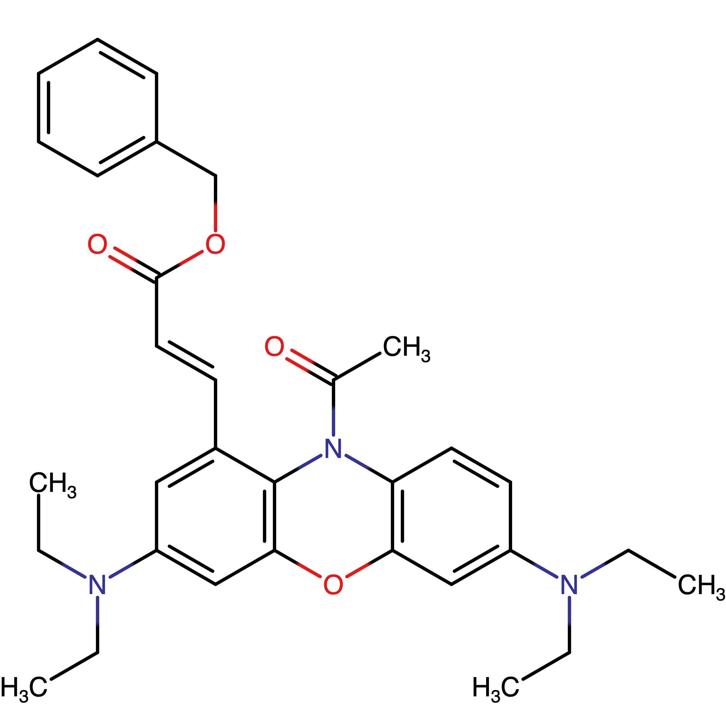 Benzyl (E)-3-(10-acetyl-3,7-bis(diethylamino)-10H-phenoxazin-1-yl) acrylate