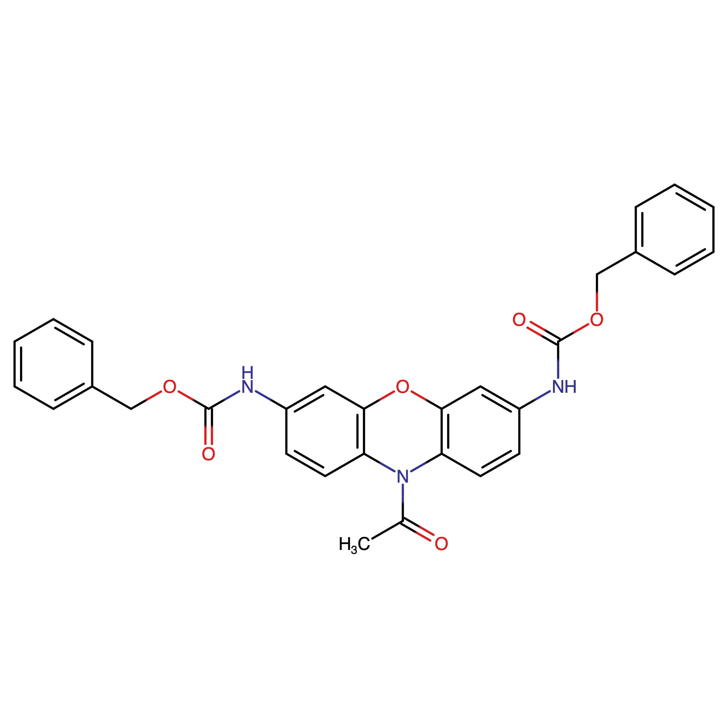 Dibenzyl (10-acetyl-10H-phenoxazine-3,7-diyl)dicarbamate