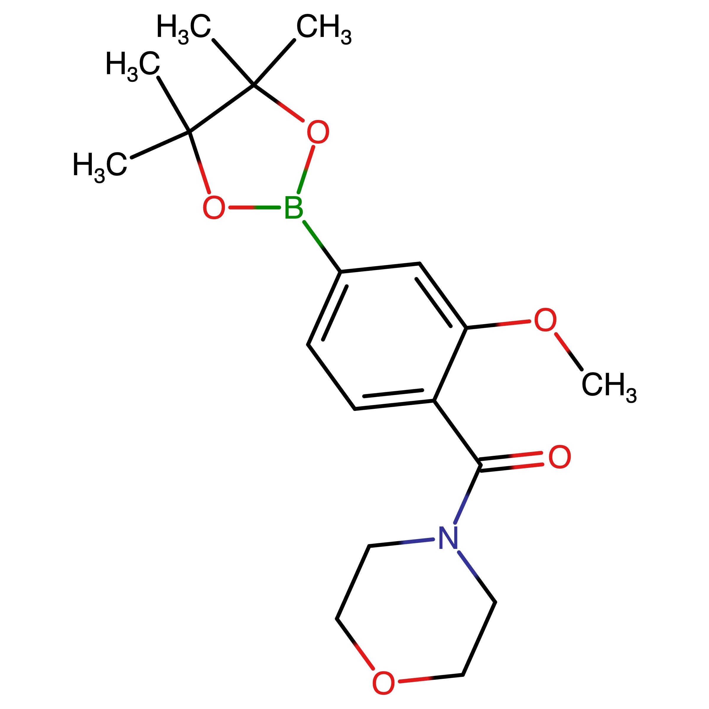 CAS 1092564-35-6 | 4-{[2-Methoxy-4-(tetramethyl-1,3,2-dioxaborolan-2-yl)phenyl]carbonyl}morpholine | MFCD27936083