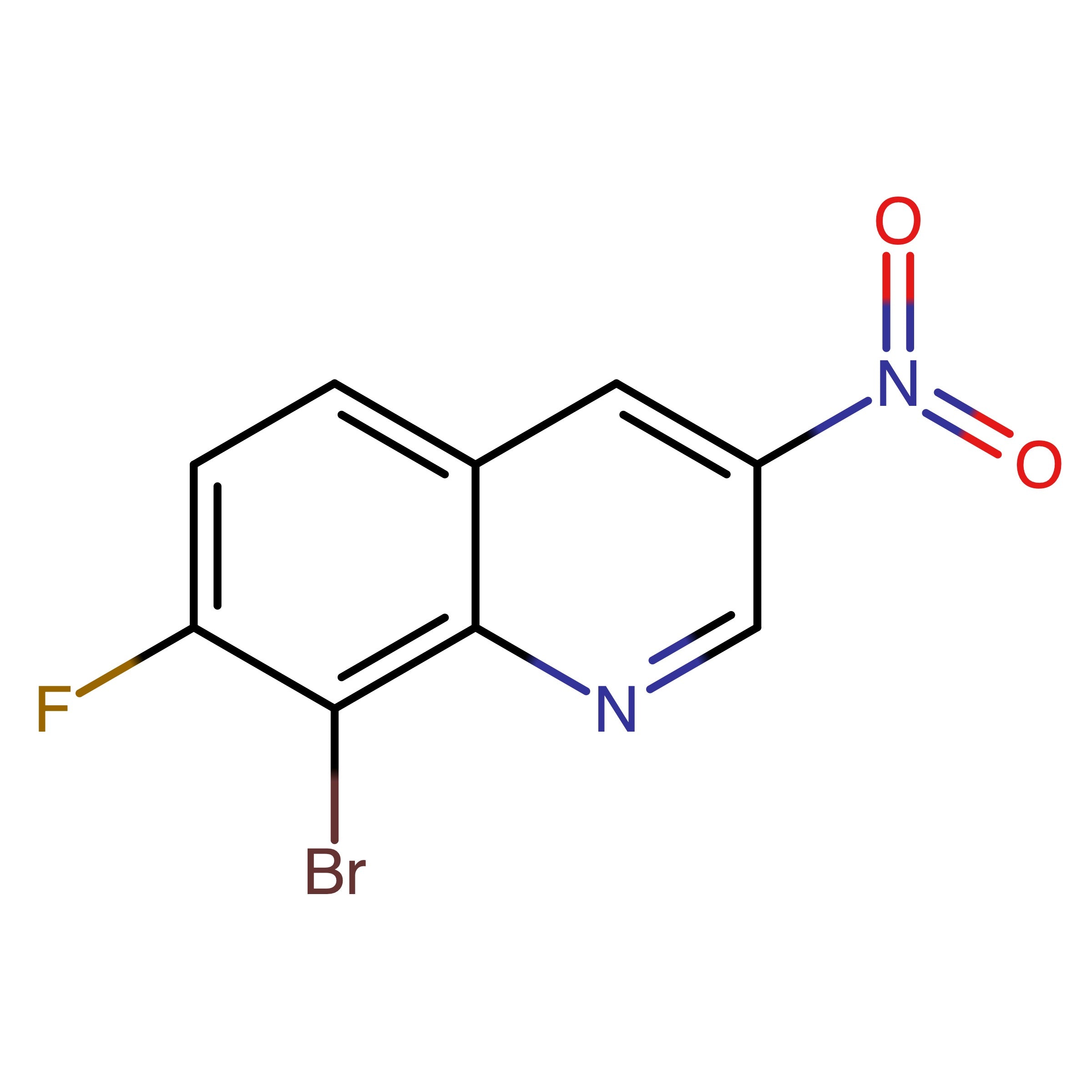 CAS 2598265-14-4 | 8-Bromo-7-fluoro-3-nitroquinoline