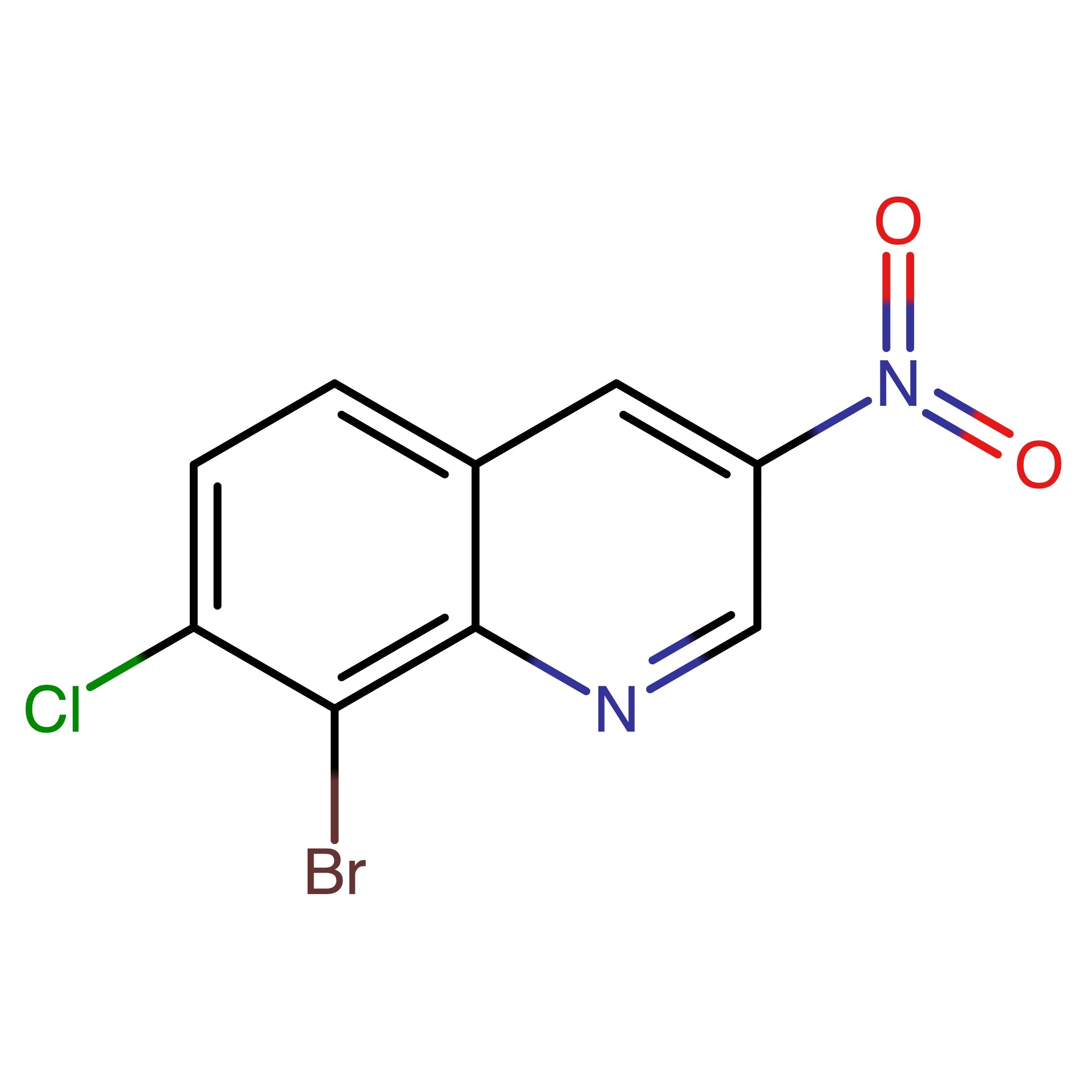 CAS 2598265-18-8 | 8-Bromo-7-chloro-3-nitroquinoline
