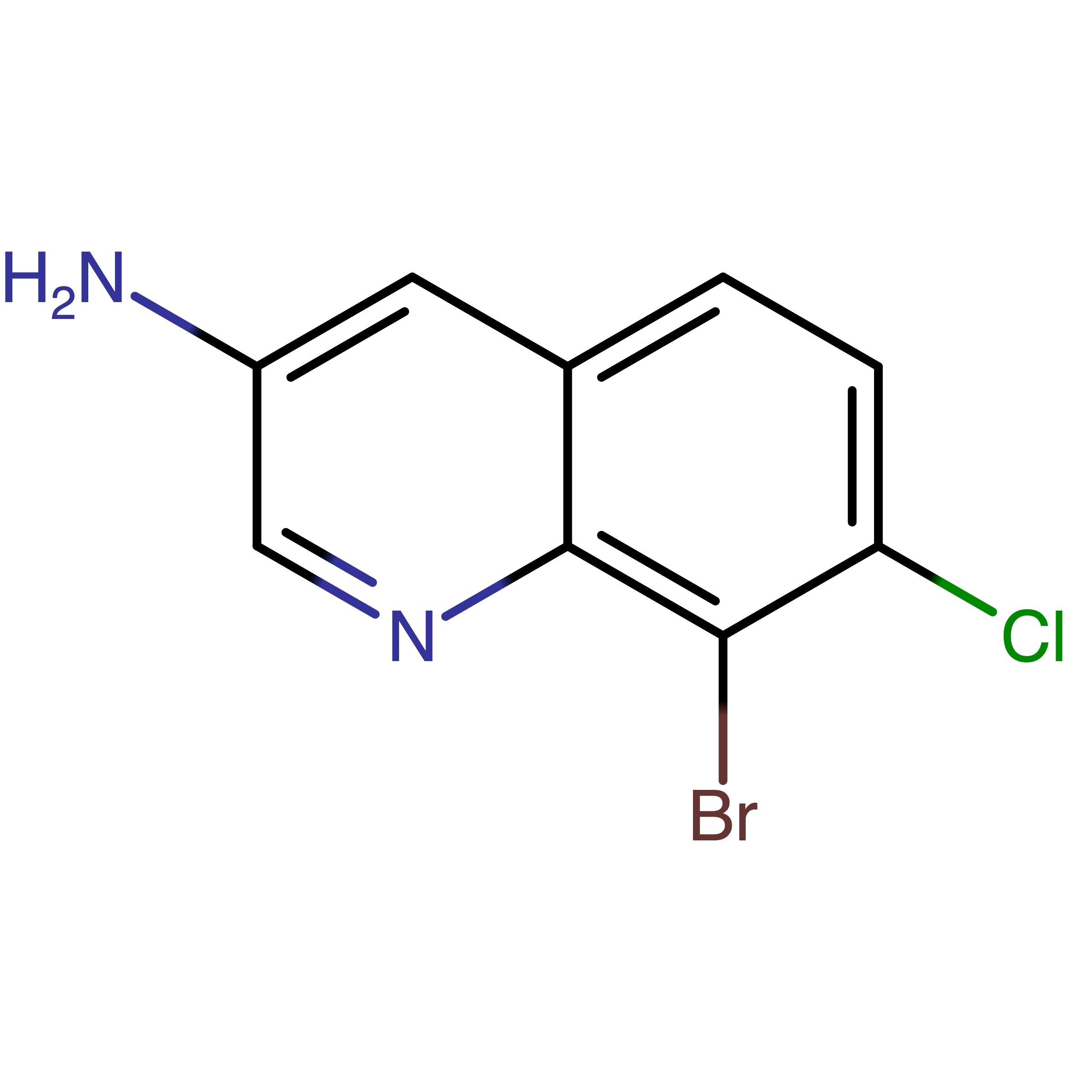 CAS 2091268-96-9 | 8-Bromo-7-chloroquinolin-3-amine | MFCD30727391