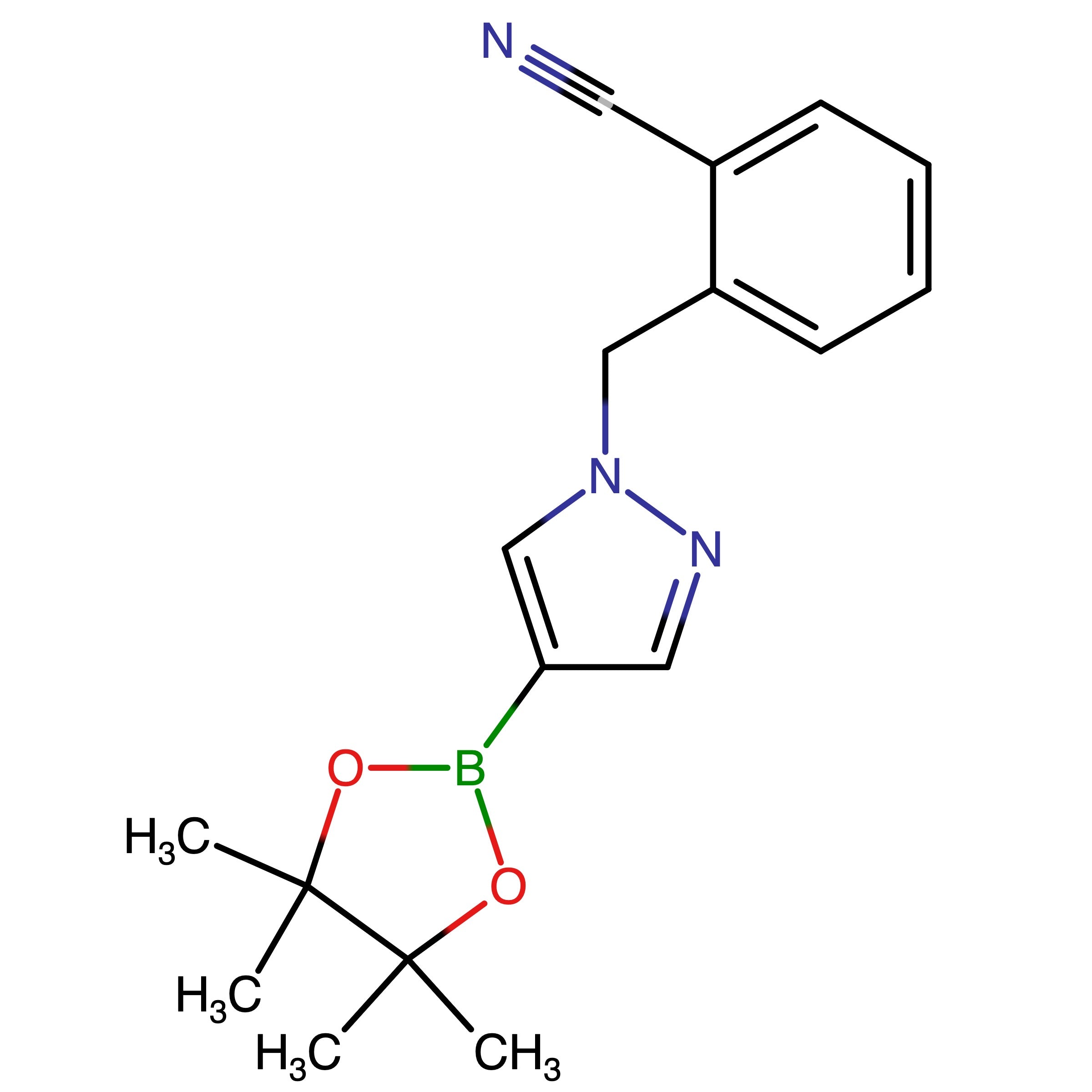 CAS 930596-18-2 | 2-[[4-(4,4,5,5-Tetramethyl-1,3,2-dioxaborolan-2-yl)-1H-pyrazol-1-yl]methyl]benzonitrile | MFCD21099760