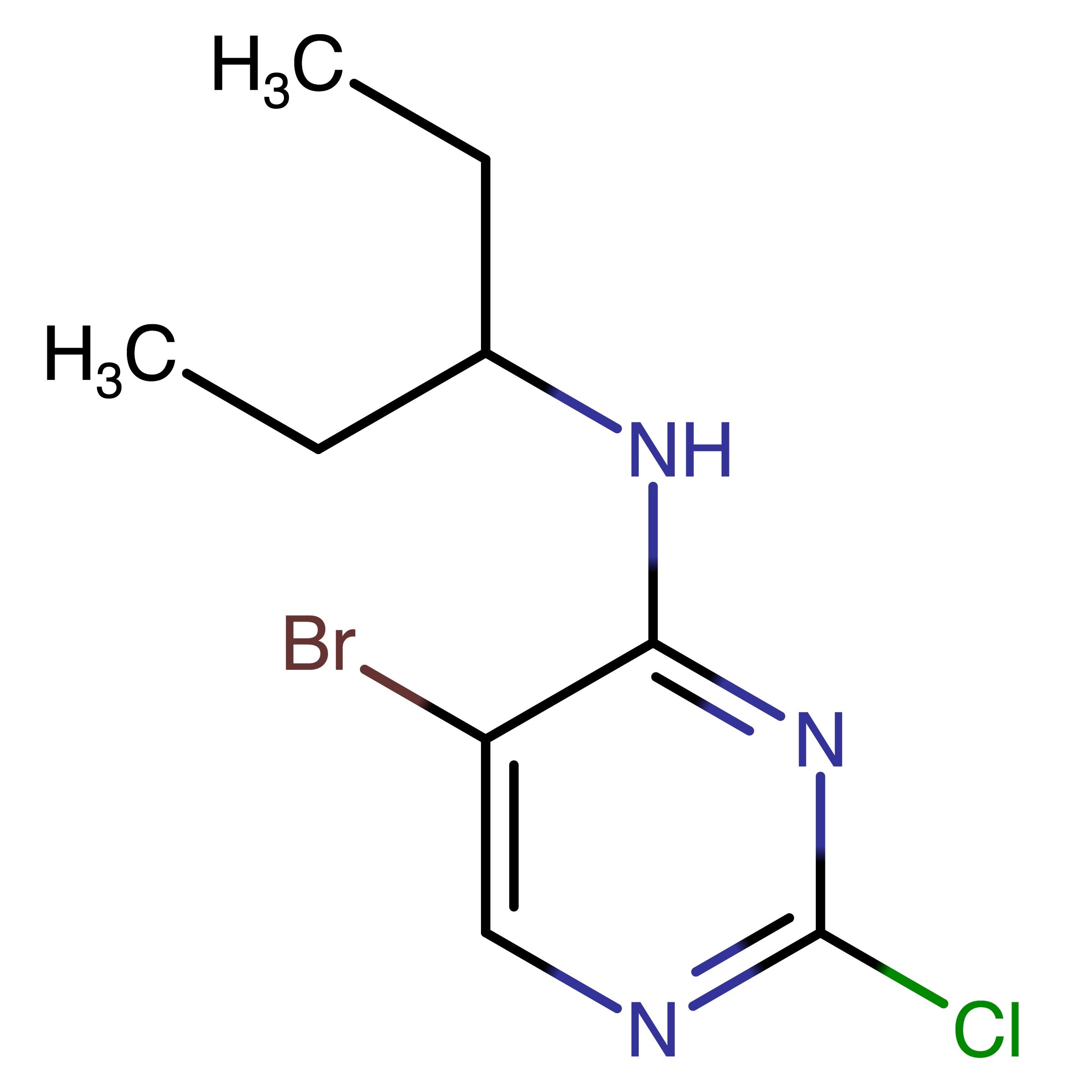 CAS 959795-56-3 | 5-Bromo-2-chloro-N-(pentan-3-yl)pyrimidin-4-amine | MFCD21789554