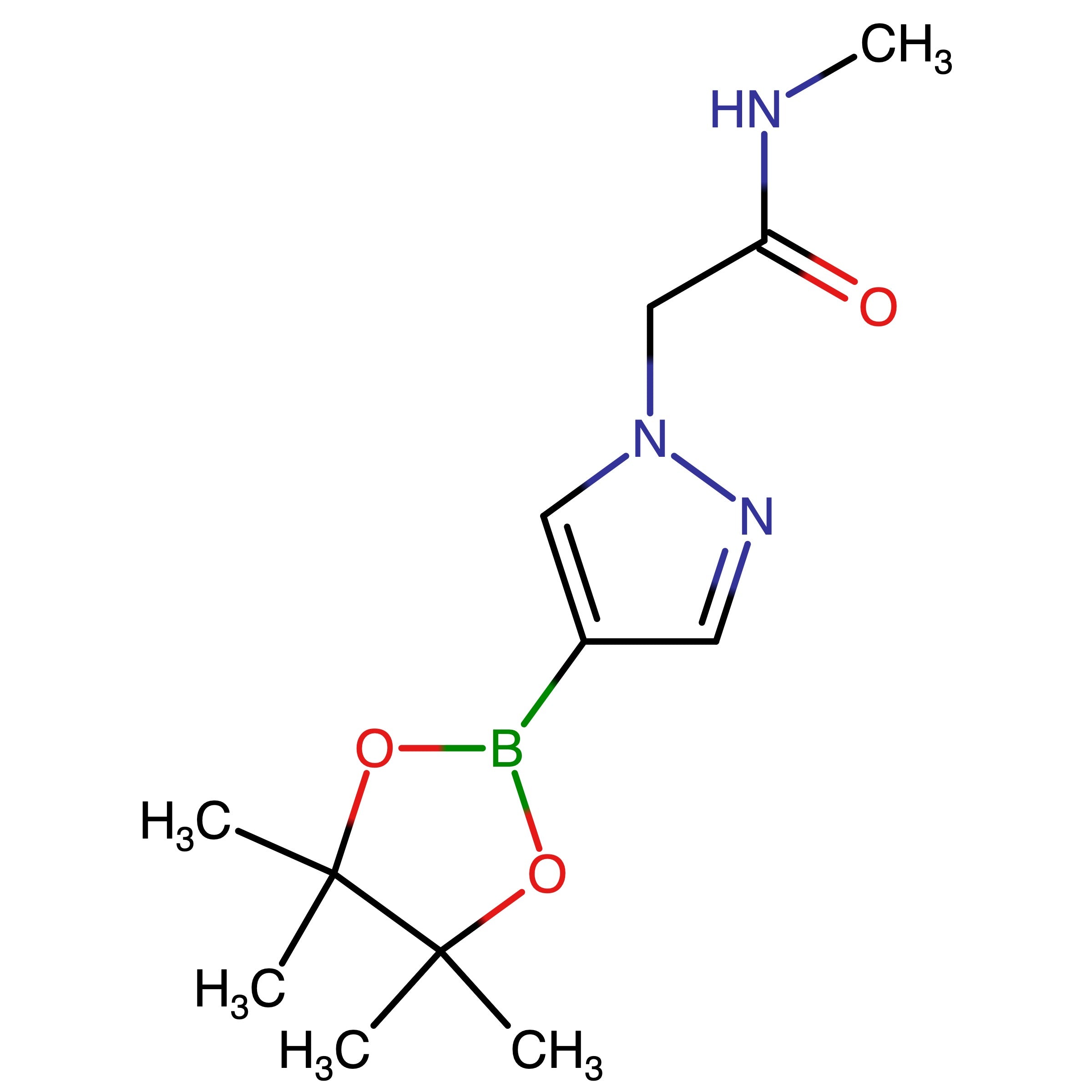 CAS 1346245-52-0 | N-Methyl-2-(4-(4,4,5,5-tetramethyl-1,3,2-dioxaborolan-2-yl)-1H-pyrazol-1-yl)acetamide | MFCD21337769