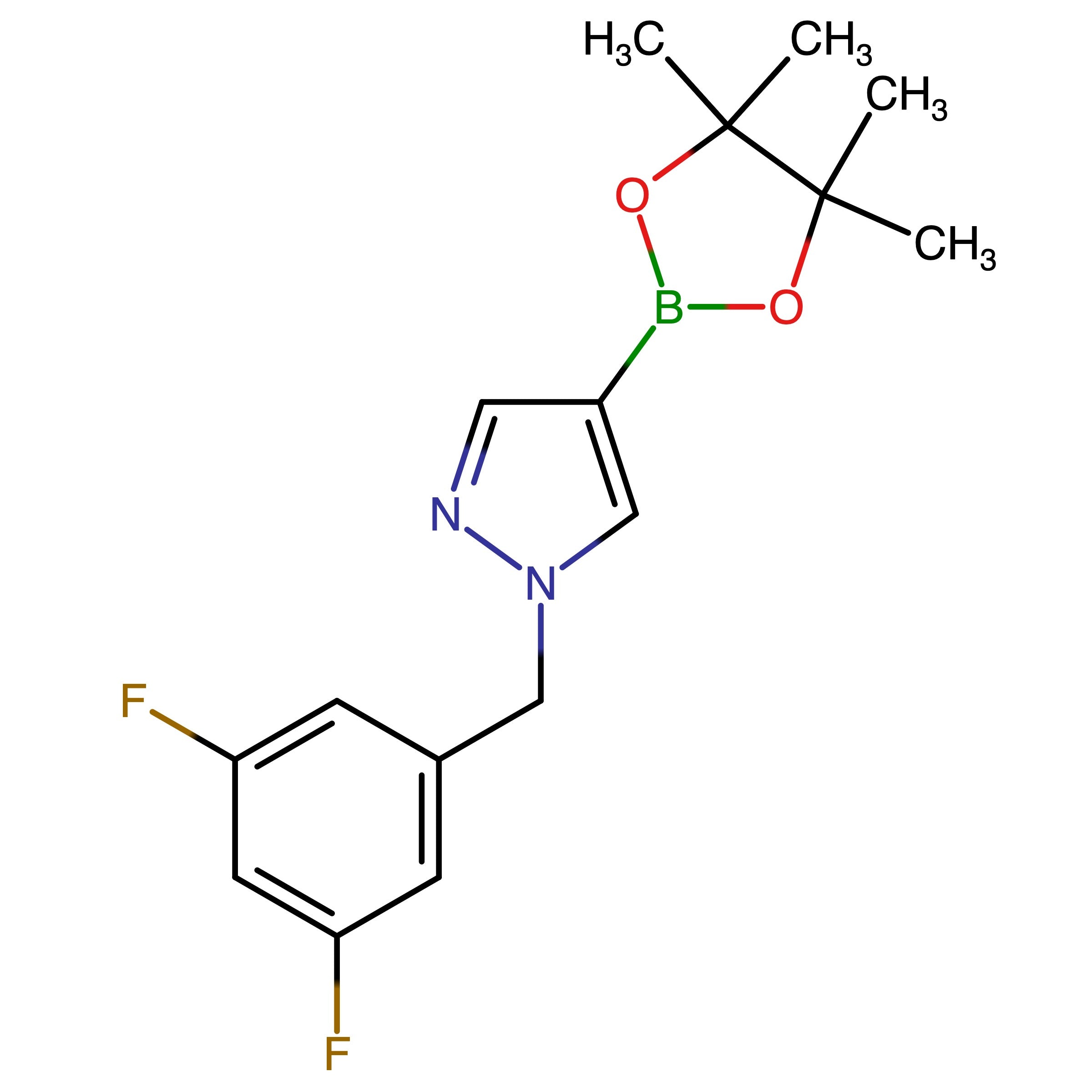 CAS 1415825-04-5 | 1-(3,5-Difluorobenzyl)-4-(4,4,5,5-tetramethyl-1,3,2-dioxaborolan-2-yl)-1H-pyrazole | MFCD21337489