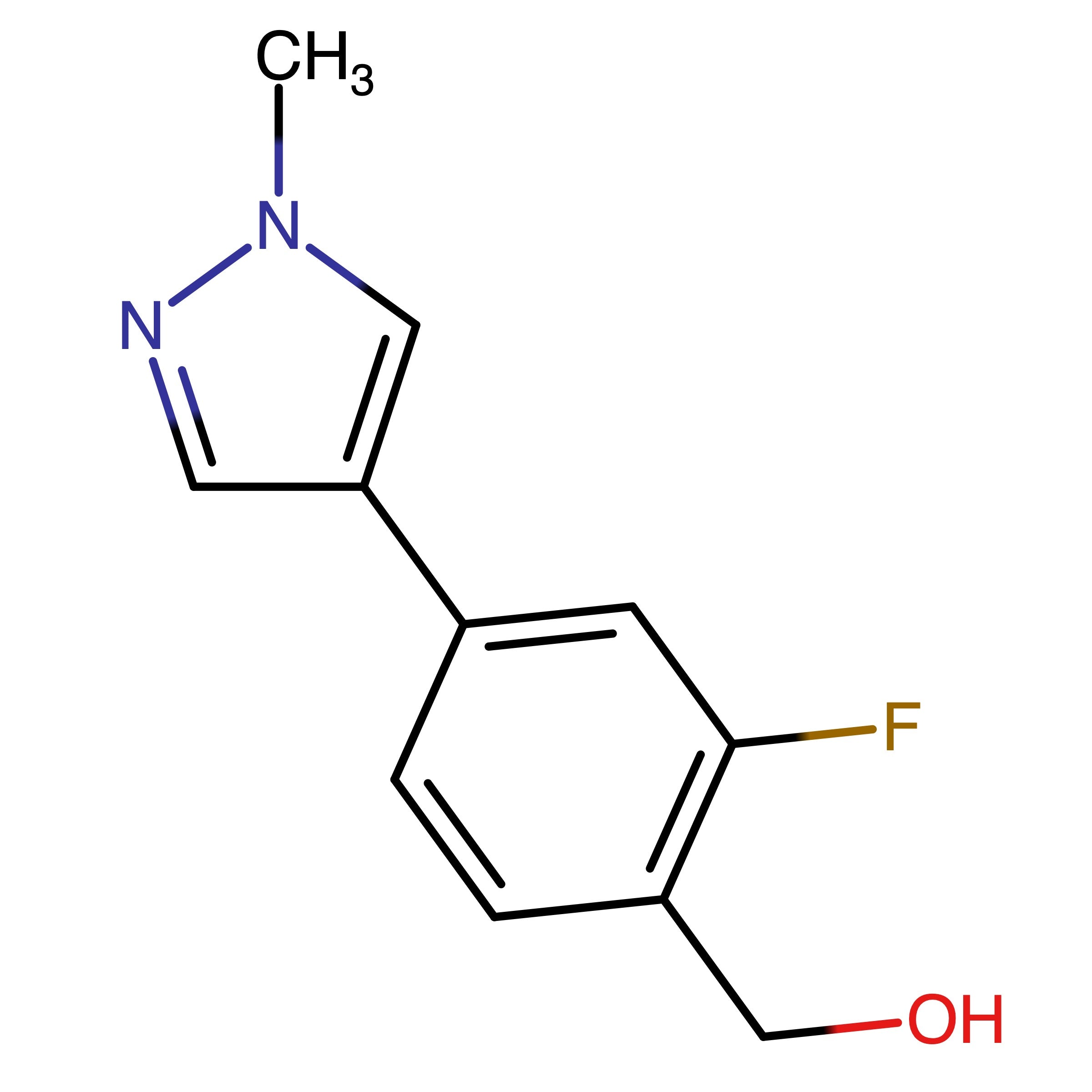 CAS 1418201-67-8 | (2-Fluoro-4-(1-methyl-1H-pyrazol-4-yl)phenyl)methanol | MFCD30470846