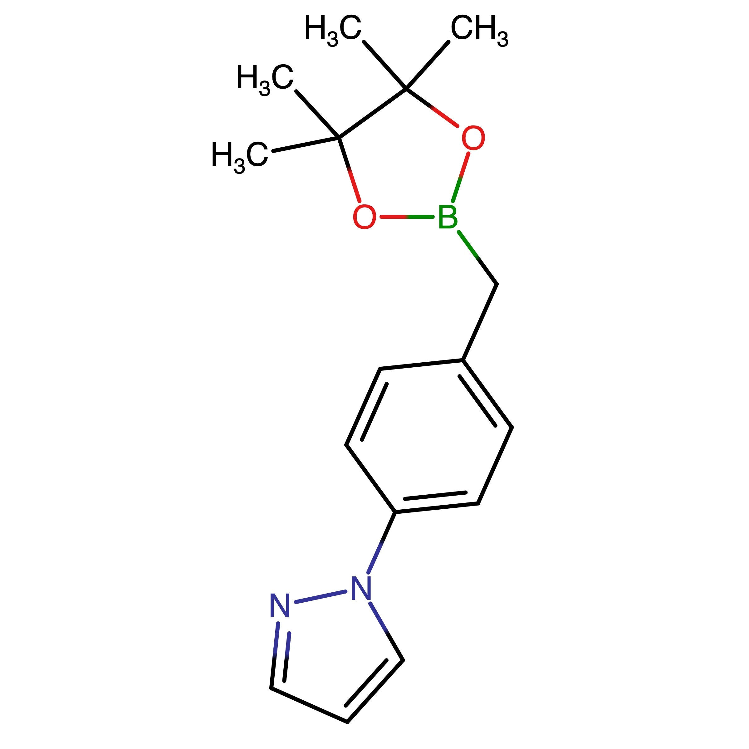 CAS 1820814-52-5 | 1-(4-((4,4,5,5-Tetramethyl-1,3,2-dioxaborolan-2-yl)methyl)phenyl)-1H-pyrazole | MFCD30470991