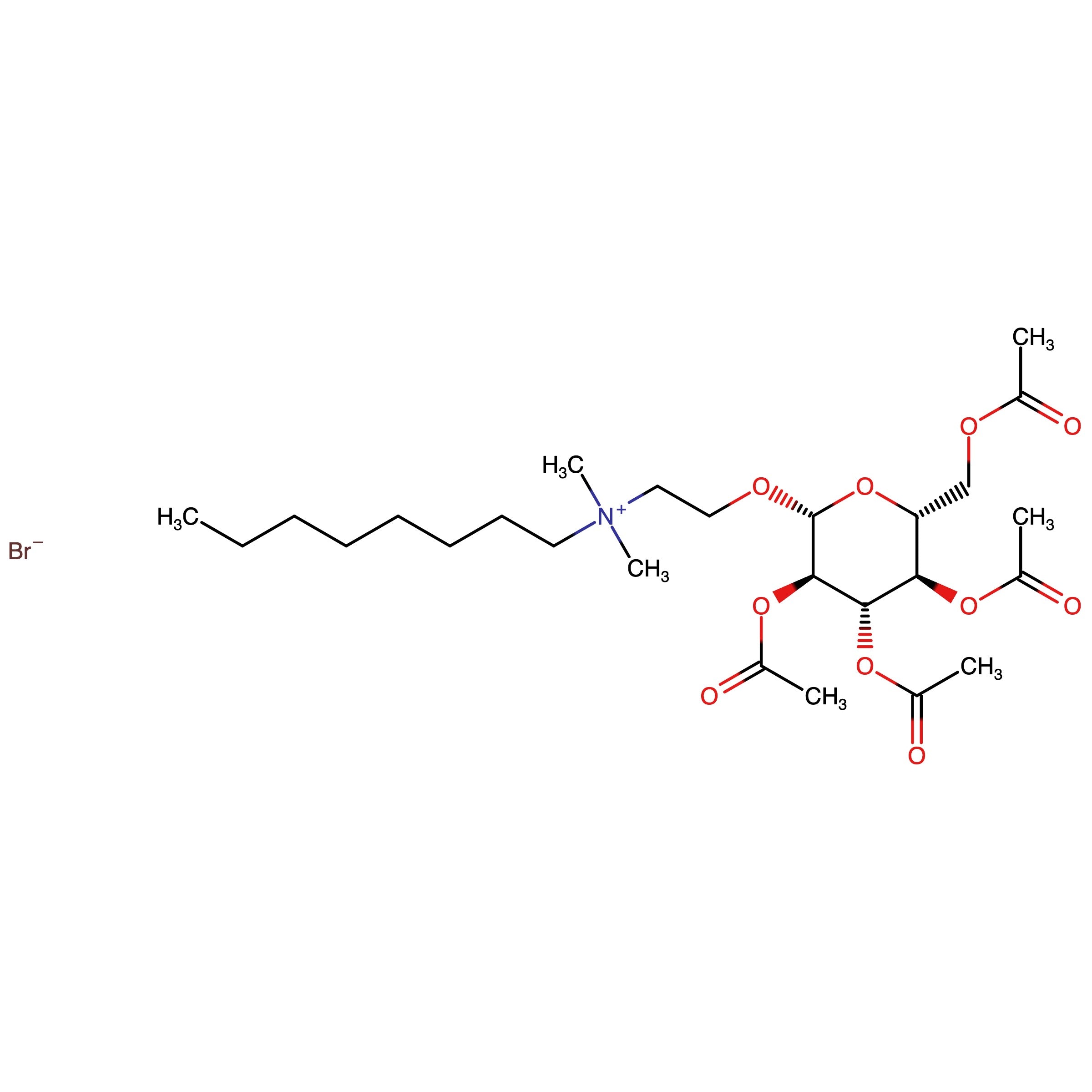 CAS 870249-71-1 | N,N-Dimethyl-N-(2-(((2R,3R,4S,5R,6R)-3,4,5-triacetoxy-6-(acetoxymethyl)tetrahydro-2H-pyran-2-yl)oxy)ethyl)octan-1-aminium bromide