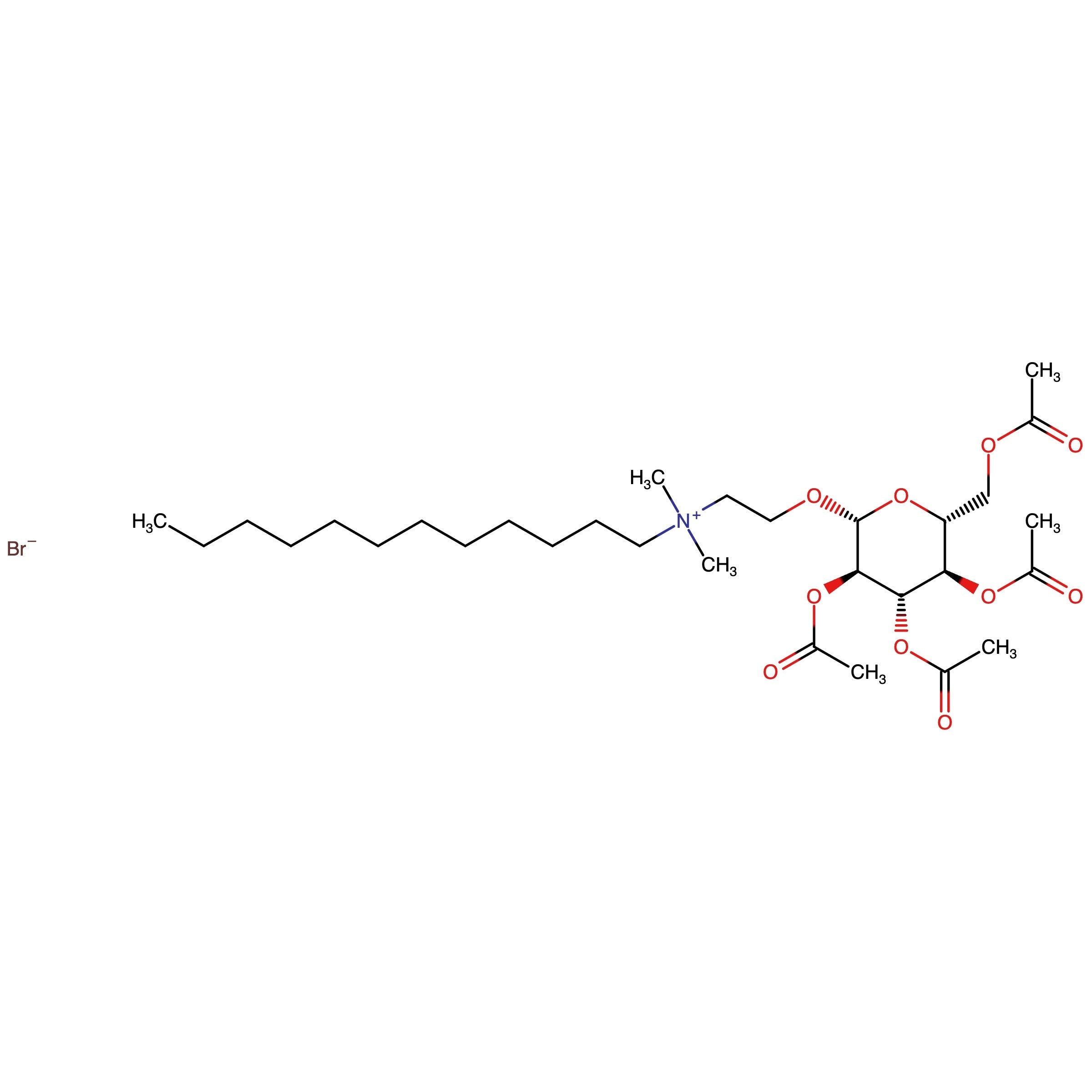 CAS 870249-72-2 | N,N-Dimethyl-N-(2-(((2R,3R,4S,5R,6R)-3,4,5-triacetoxy-6-(acetoxymethyl)tetrahydro-2H-pyran-2-yl)oxy)ethyl)dodecan-1-aminium bromide