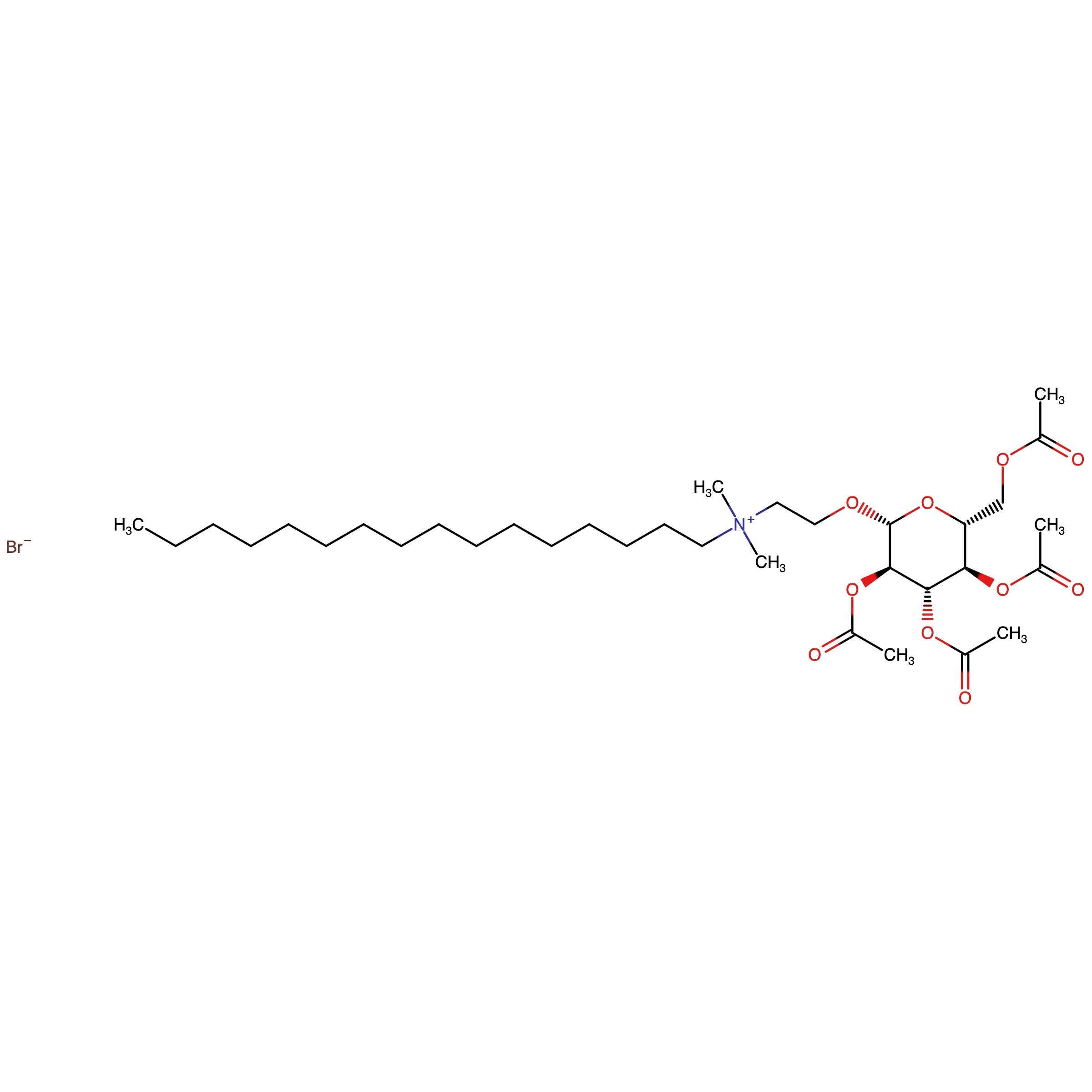 CAS 870249-73-3 | N,N-Dimethyl-N-(2-(((2R,3R,4S,5R,6R)-3,4,5-triacetoxy-6-(acetoxymethyl)tetrahydro-2H-pyran-2-yl)oxy)ethyl)hexadecan-1-aminium bromide