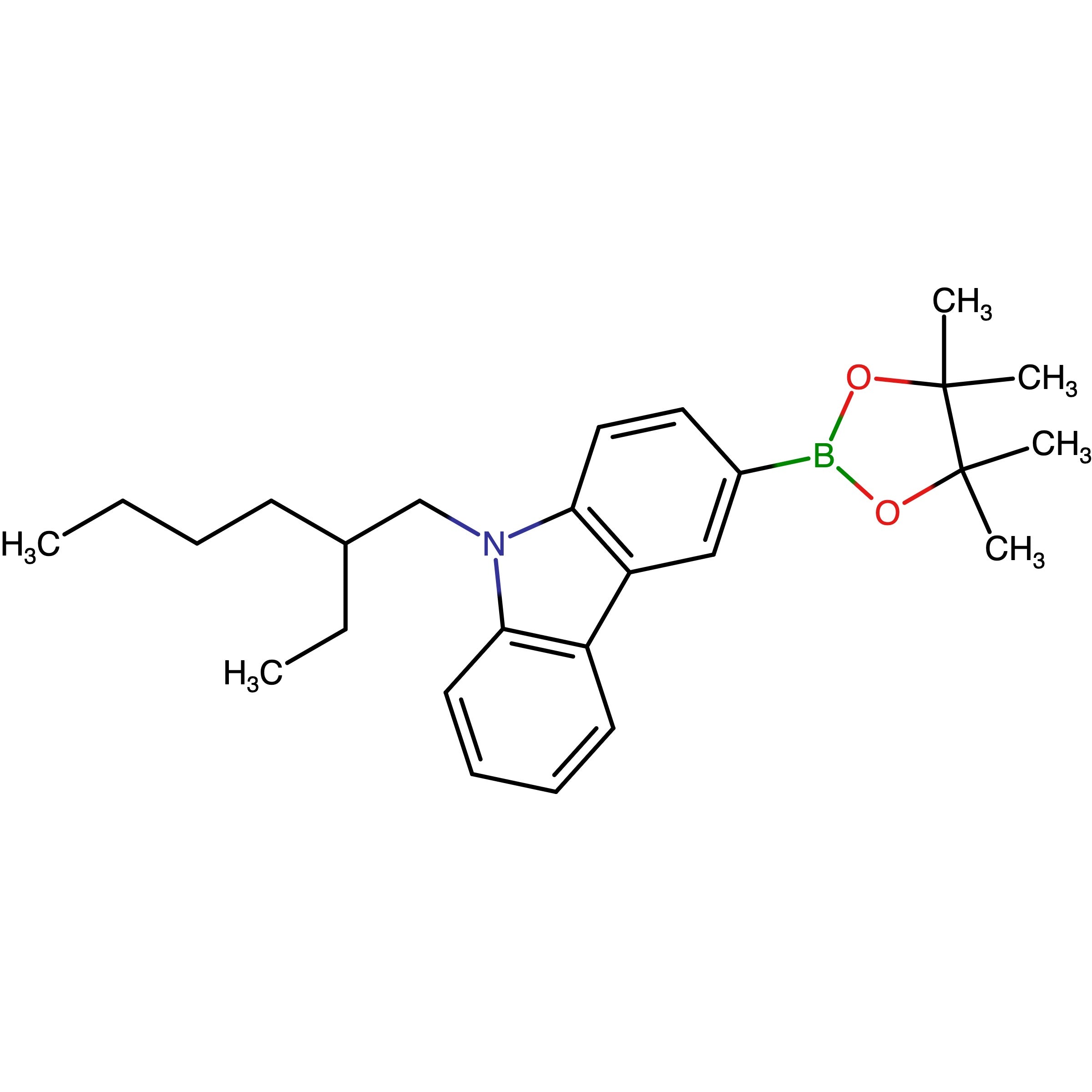 CAS 856422-41-8 | 9-(2-Ethylhexyl)-3-(4,4,5,5-tetramethyl-1,3,2-dioxaborolan-2-yl)-9H-carbazole | MFCD31618140