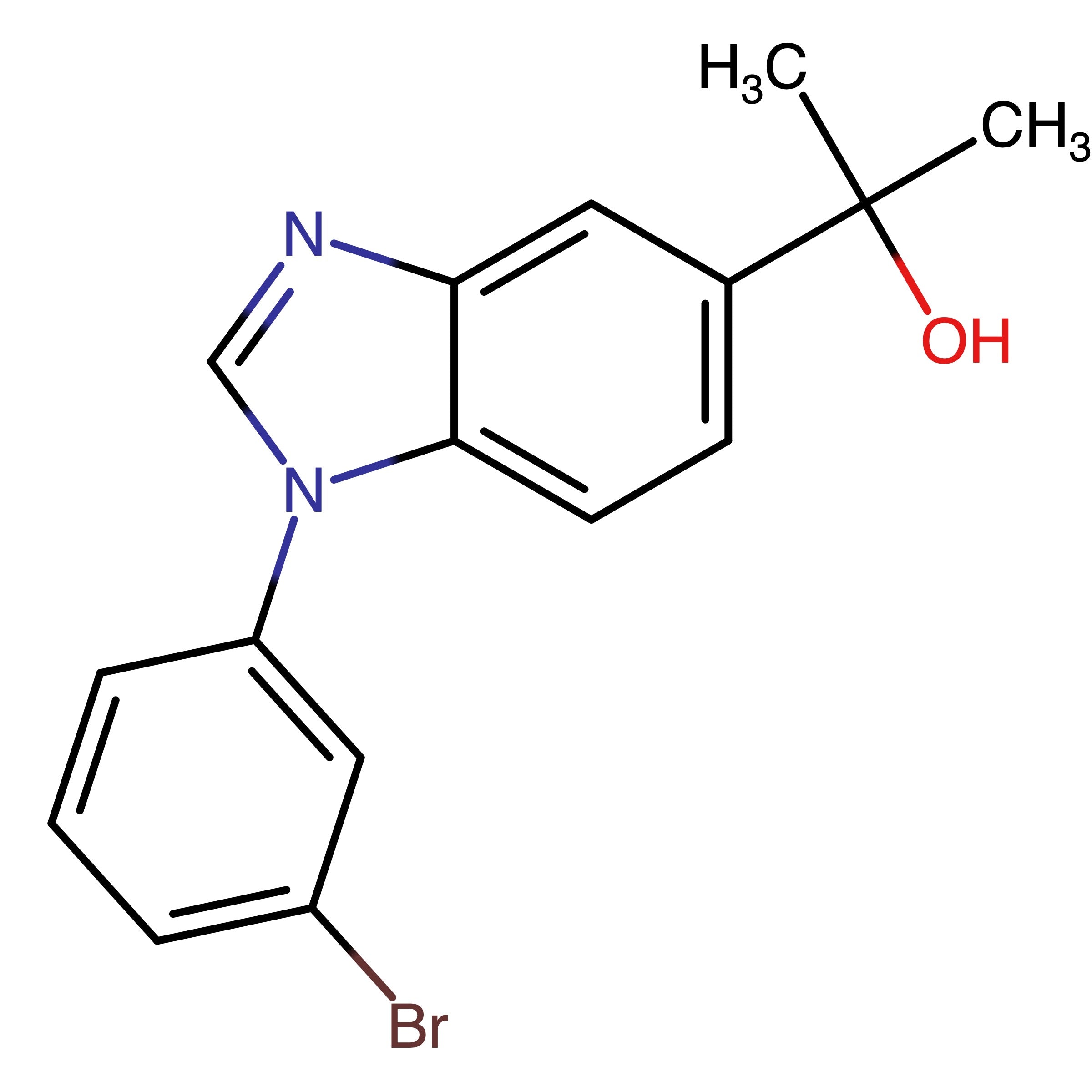 CAS 951655-44-0 | 2-(1-(3-Bromophenyl)-1H-benzo[d]imidazol-5-yl)propan-2-ol | MFCD31696604