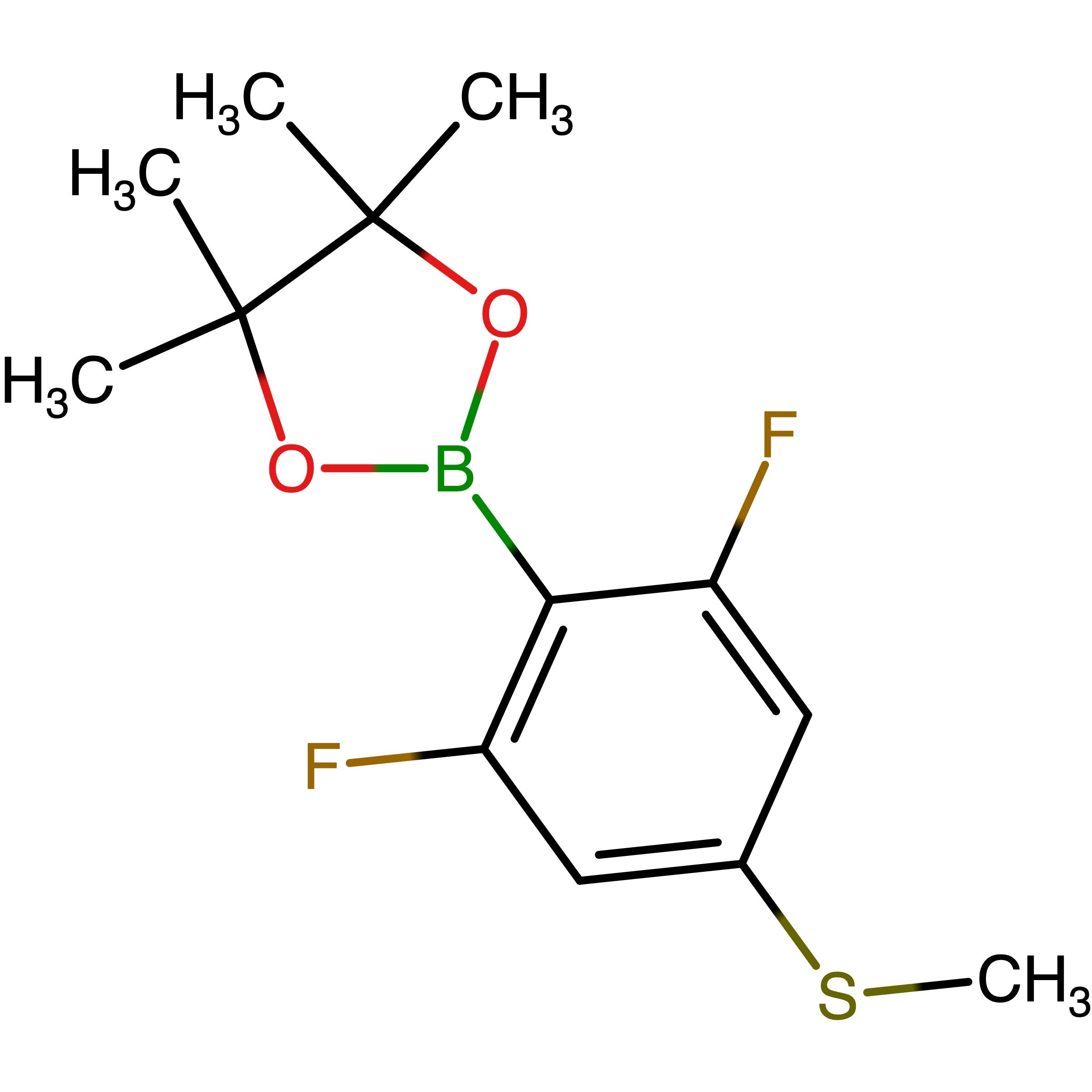 CAS 1355011-25-4 | 2-(2,6-Difluoro-4-(methylthio)phenyl)-4,4,5,5-tetramethyl-1,3,2-dioxaborolane | MFCD22493657