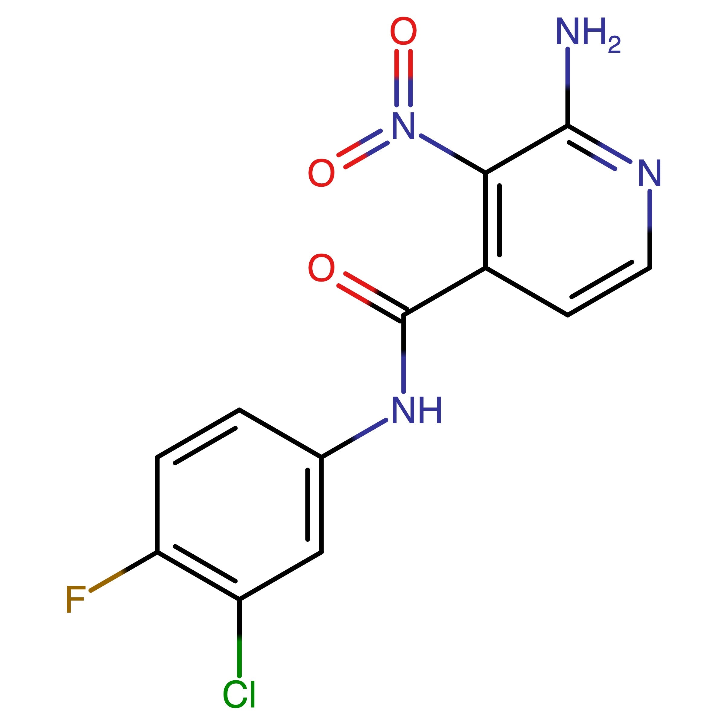 CAS 2045184-93-6 | 2-Amino-N-(3-chloro-4-fluorophenyl)-3-nitroisonicotinamide