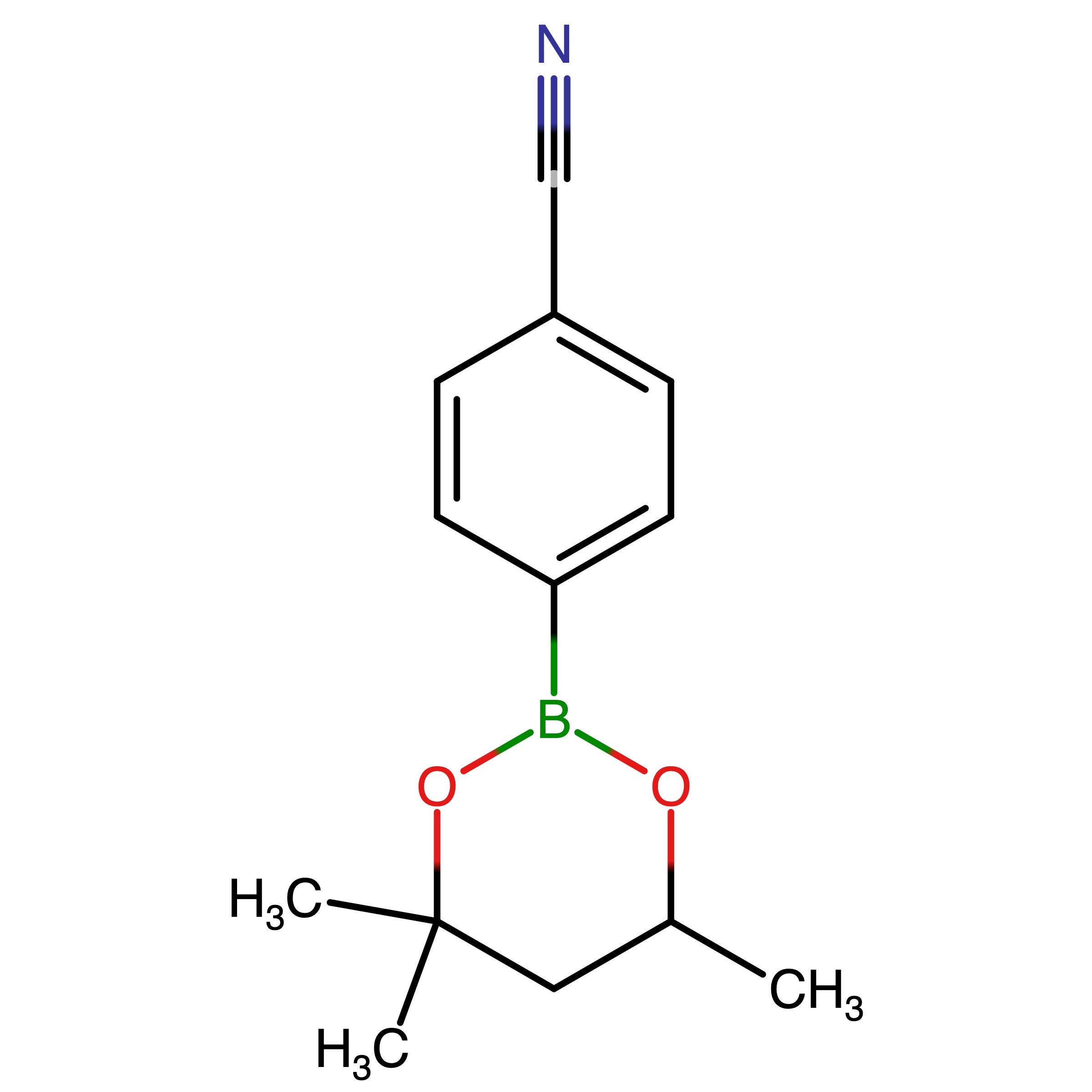 CAS 1092060-81-5 | 4-(4,4,6-Trimethyl-1,3,2-dioxaborinan-2-yl)benzonitrile | MFCD28101509