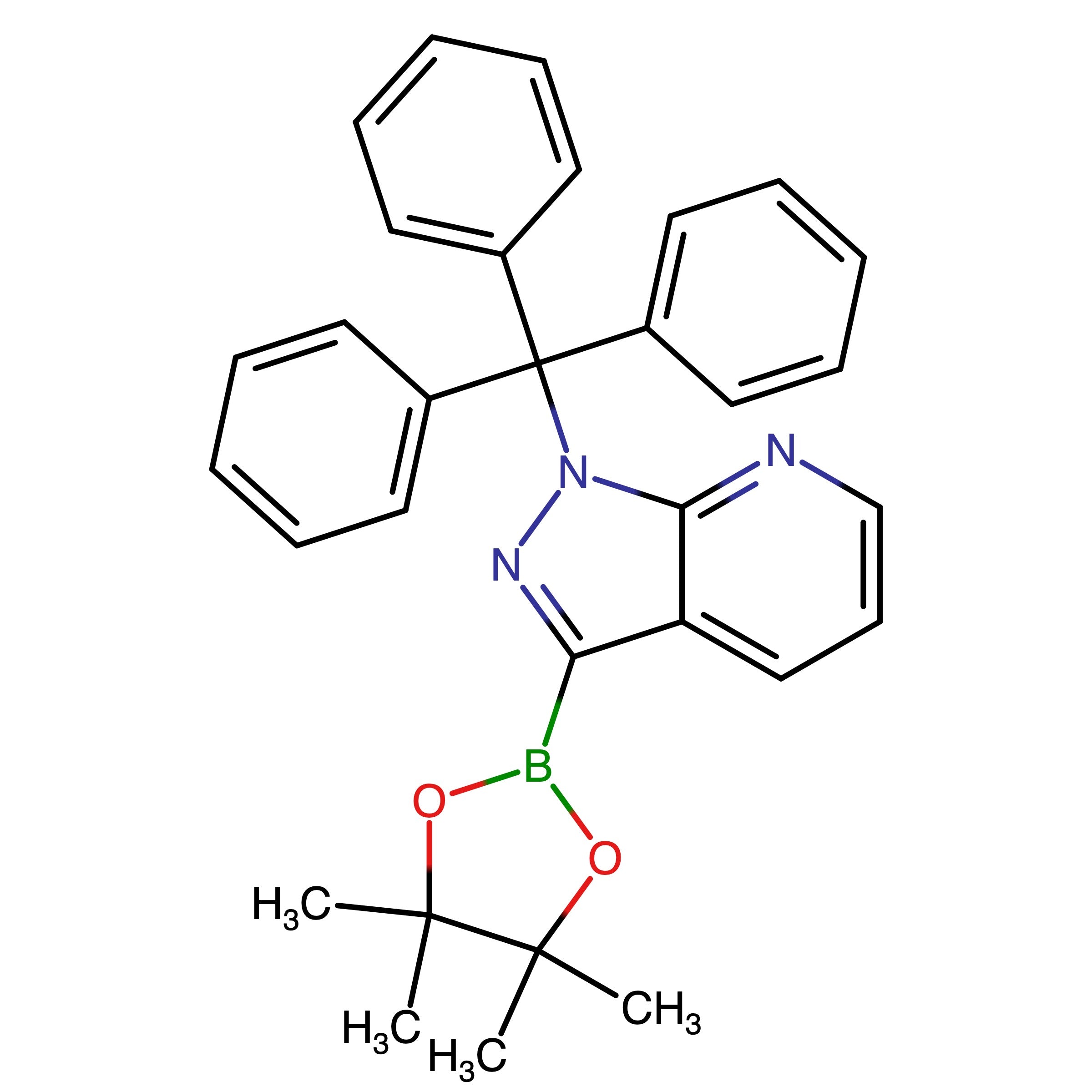 CAS 1319591-26-8 | 3-(4,4,5,5-Tetramethyl-1,3,2-dioxaborolan-2-yl)-1-trityl-1H-pyrazolo[3,4-b]pyridine | MFCD26393423