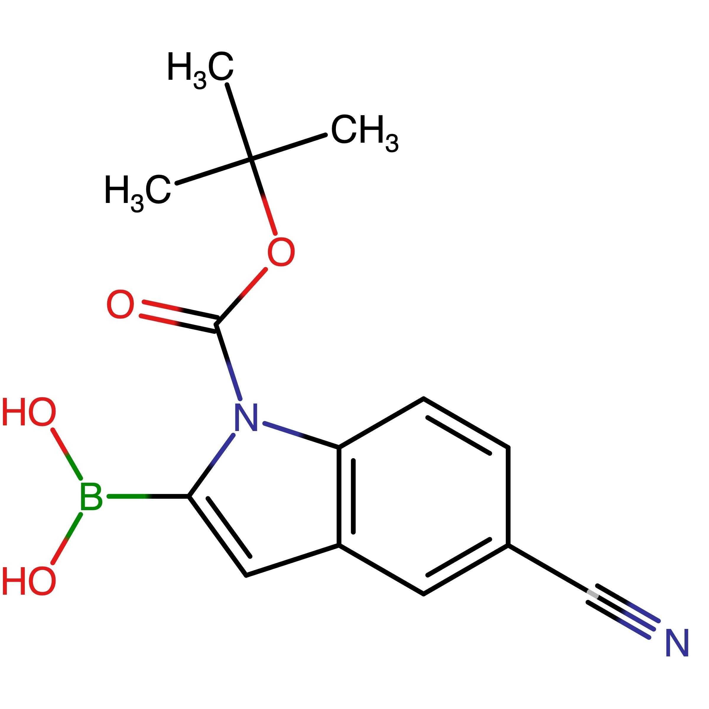 CAS 475102-15-9 | 1-(1,1-Dimethylethyl) 2-borono-5-cyano-1H-indole-1-carboxylate | MFCD04114578
