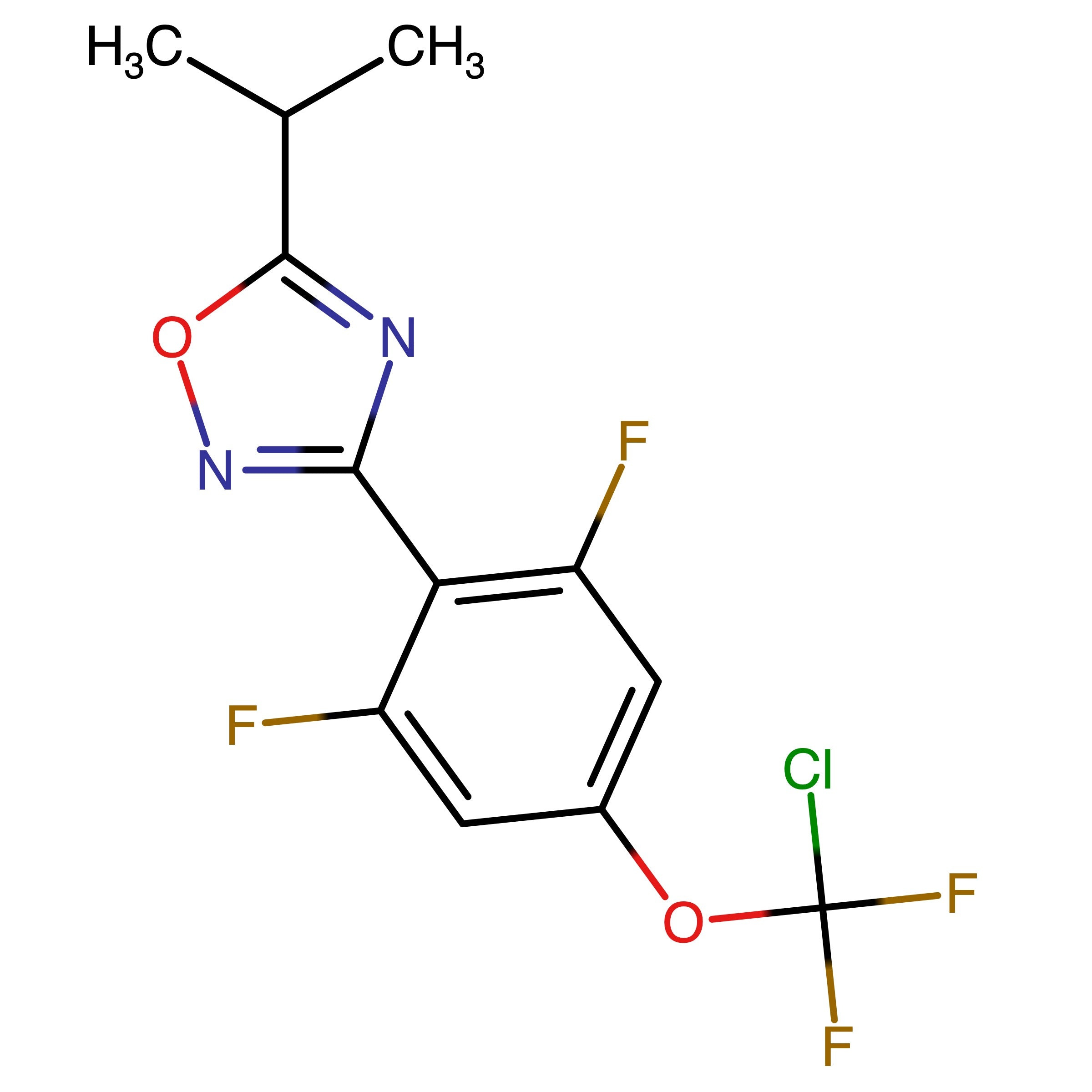 CAS 3006002-69-0 | 3-(4-(Chlorodifluoromethoxy)-2,6-difluorophenyl)-5-(propan-2-yl)1,2,4-oxadiazole