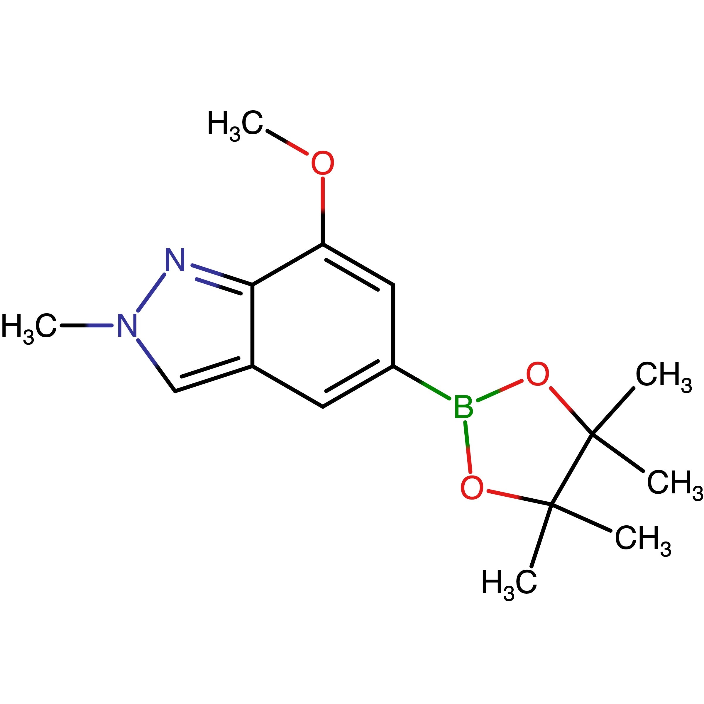 CAS 2411462-03-6 | 7-Methoxy-2-methyl-5-(4,4,5,5-tetramethyl-1,3,2-dioxaborolan-2-yl)-2H-indazole | MFCD34601343