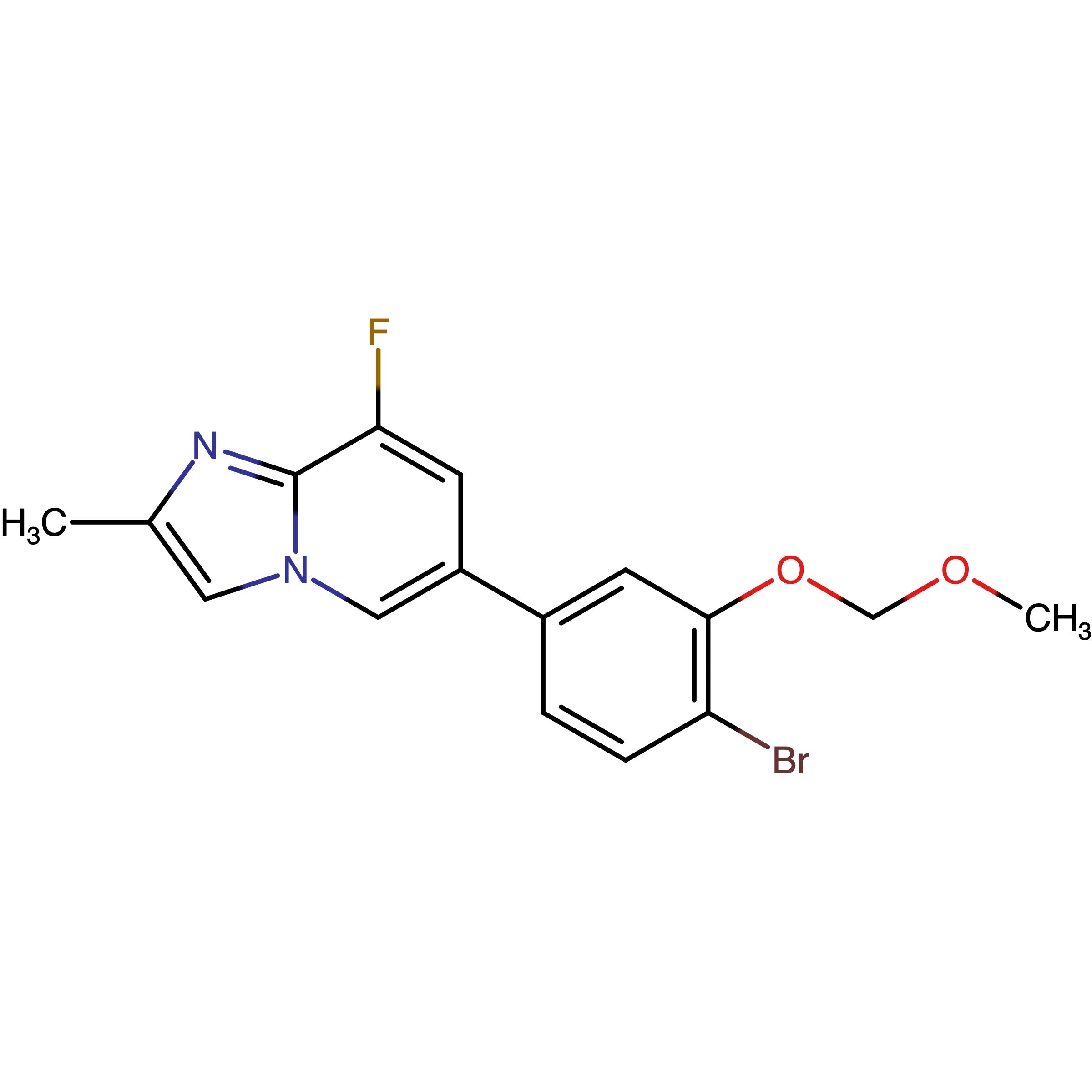 CAS 2930731-38-5 | 6-(4-Bromo-3-(methoxymethoxy)phenyl)-8-fluoro-2-methylimidazo[1,2-a]pyridine