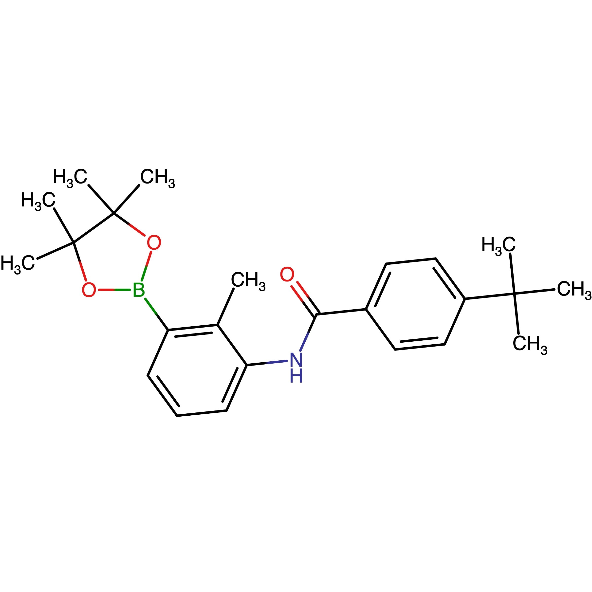 CAS 910235-65-3 | 4-(tert-Butyl)-N-(2-methyl-3-(4,4,5,5-tetramethyl-1,3,2-dioxaborolan-2-yl)phenyl)benzamide | MFCD22570803