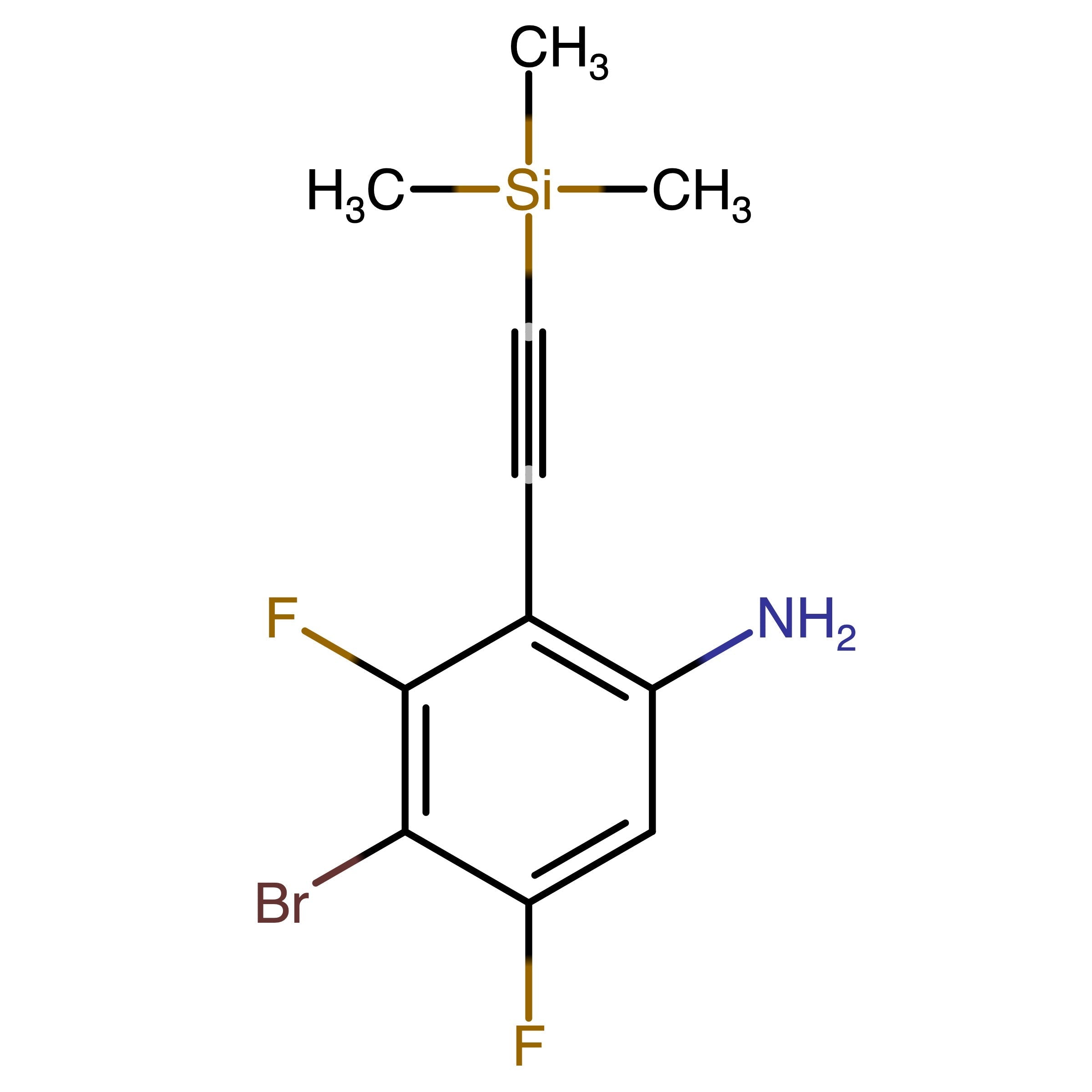 CAS 1467060-37-2 | 4-Bromo-3,5-difluoro-2-((trimethylsilyl)ethynyl)aniline | MFCD28133737