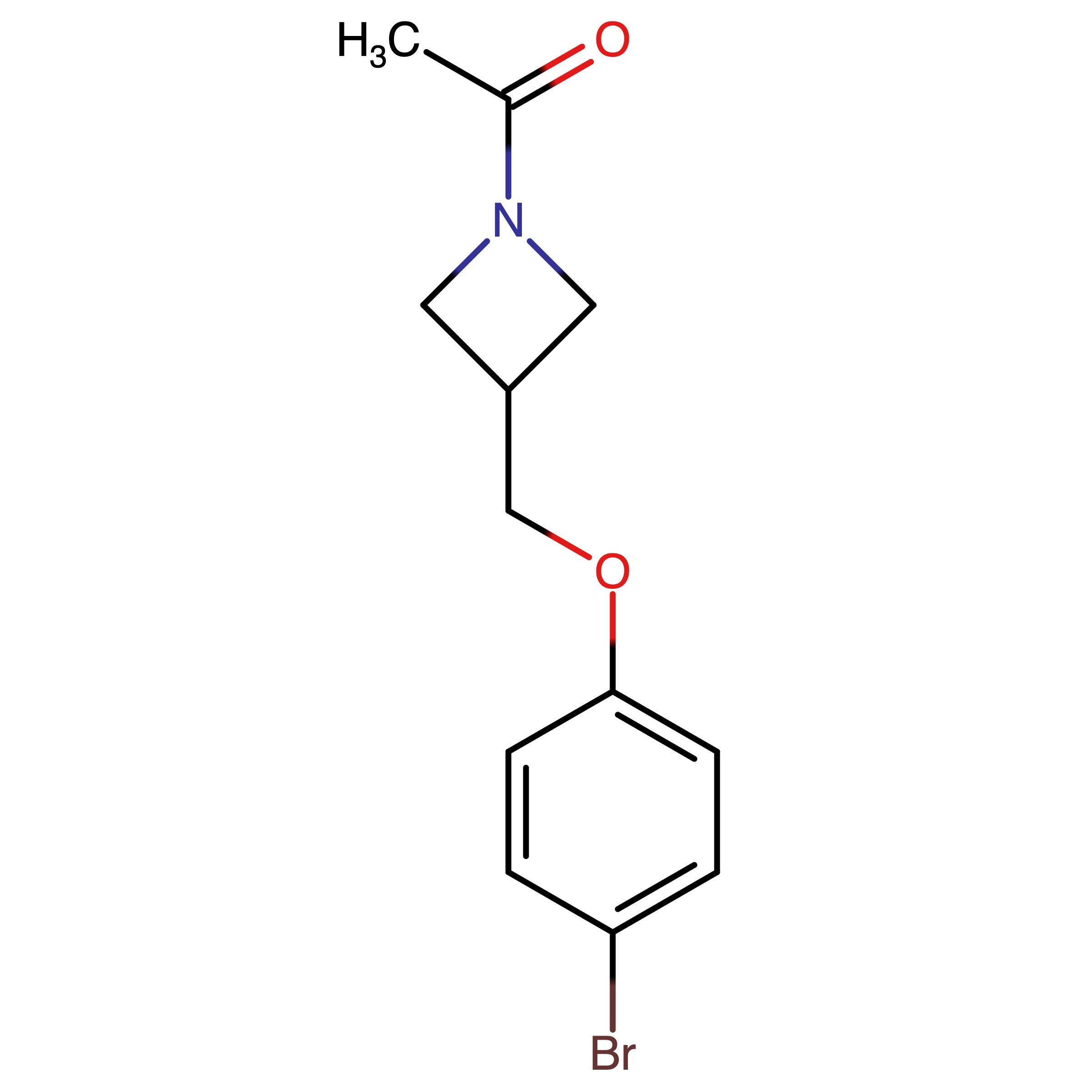 CAS 1467060-05-4 | 1-(3-((4-Bromophenoxy)methyl)azetidin-1-yl)ethan-1-one | MFCD28133720