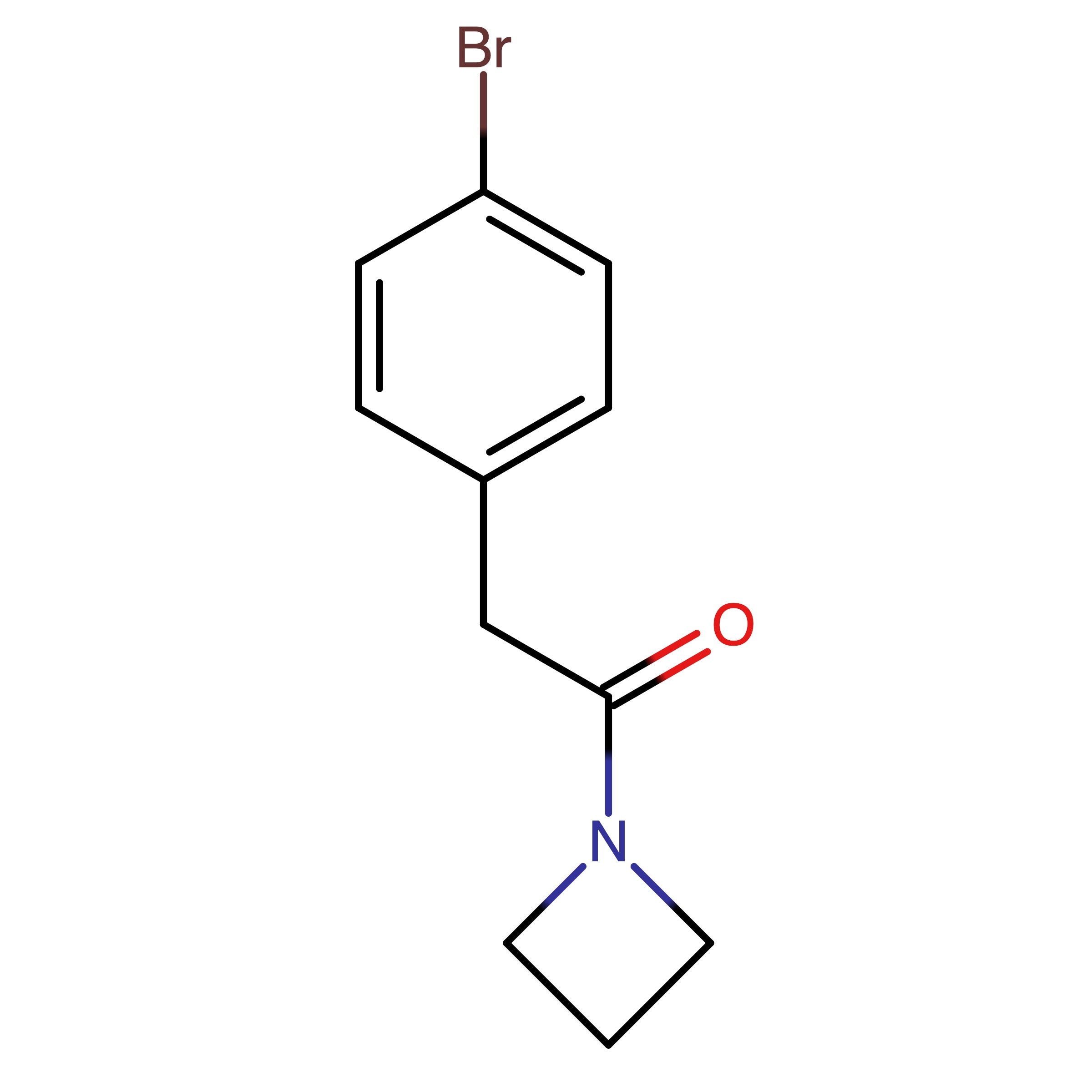 CAS 1387381-12-5 | 1-(Azetidin-1-yl)-2-(4-bromophenyl)ethan-1-one | MFCD28128661