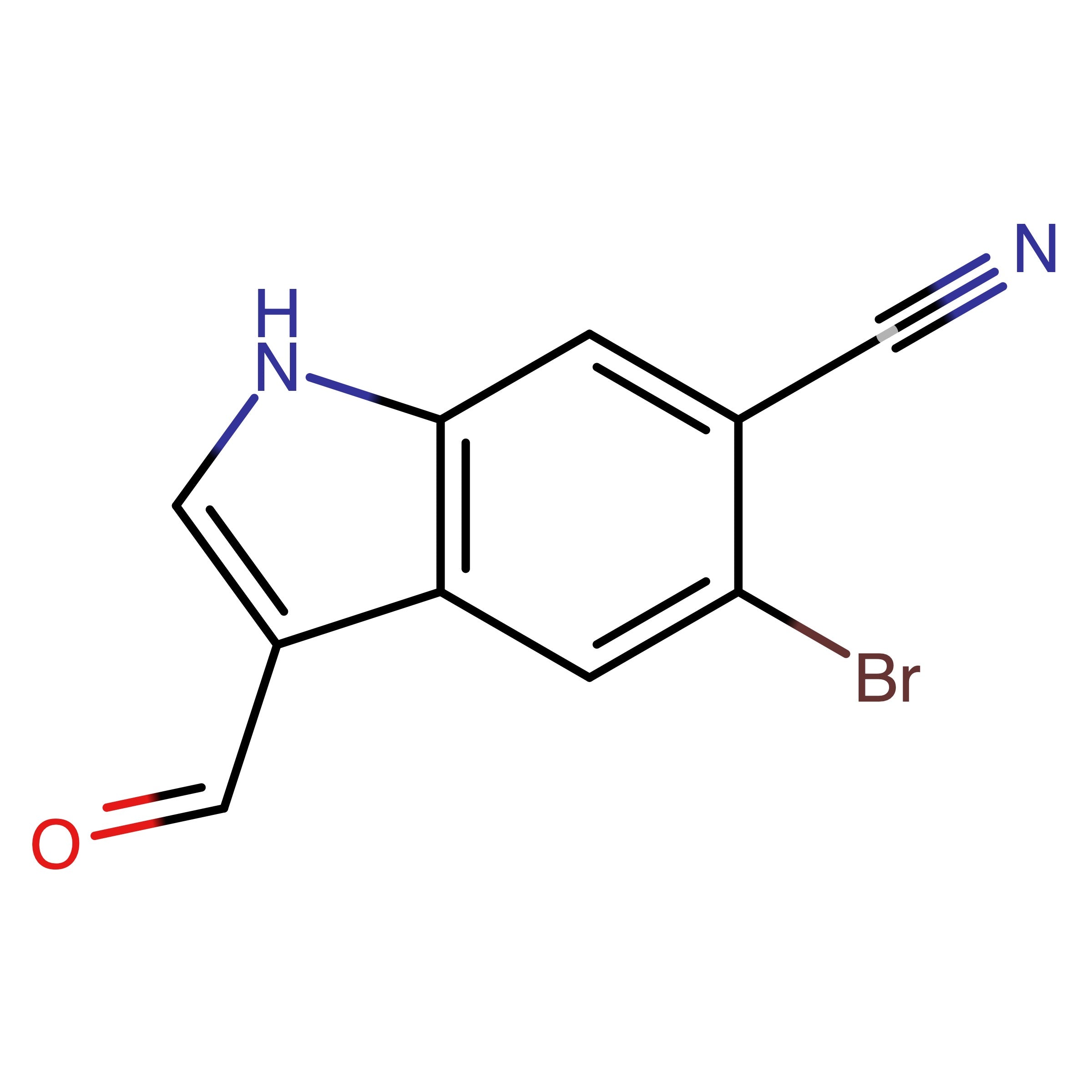 CAS 1467060-14-5 | 5-Bromo-3-formyl-1H-indole-6-carbonitrile | MFCD28133724