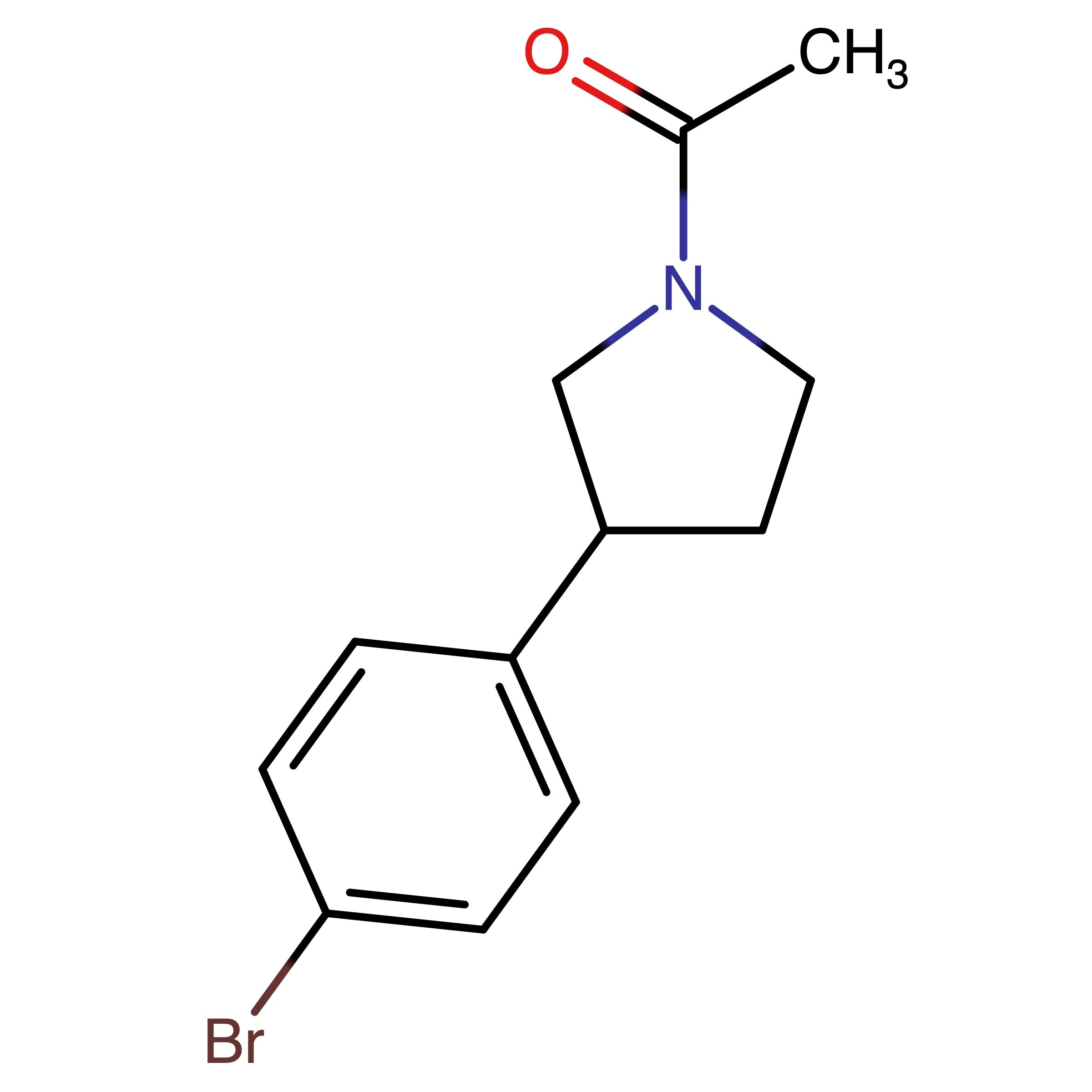 CAS 1467060-22-5 | 1-(3-(4-Bromophenyl)pyrrolidin-1-yl)ethan-1-one | MFCD28133729