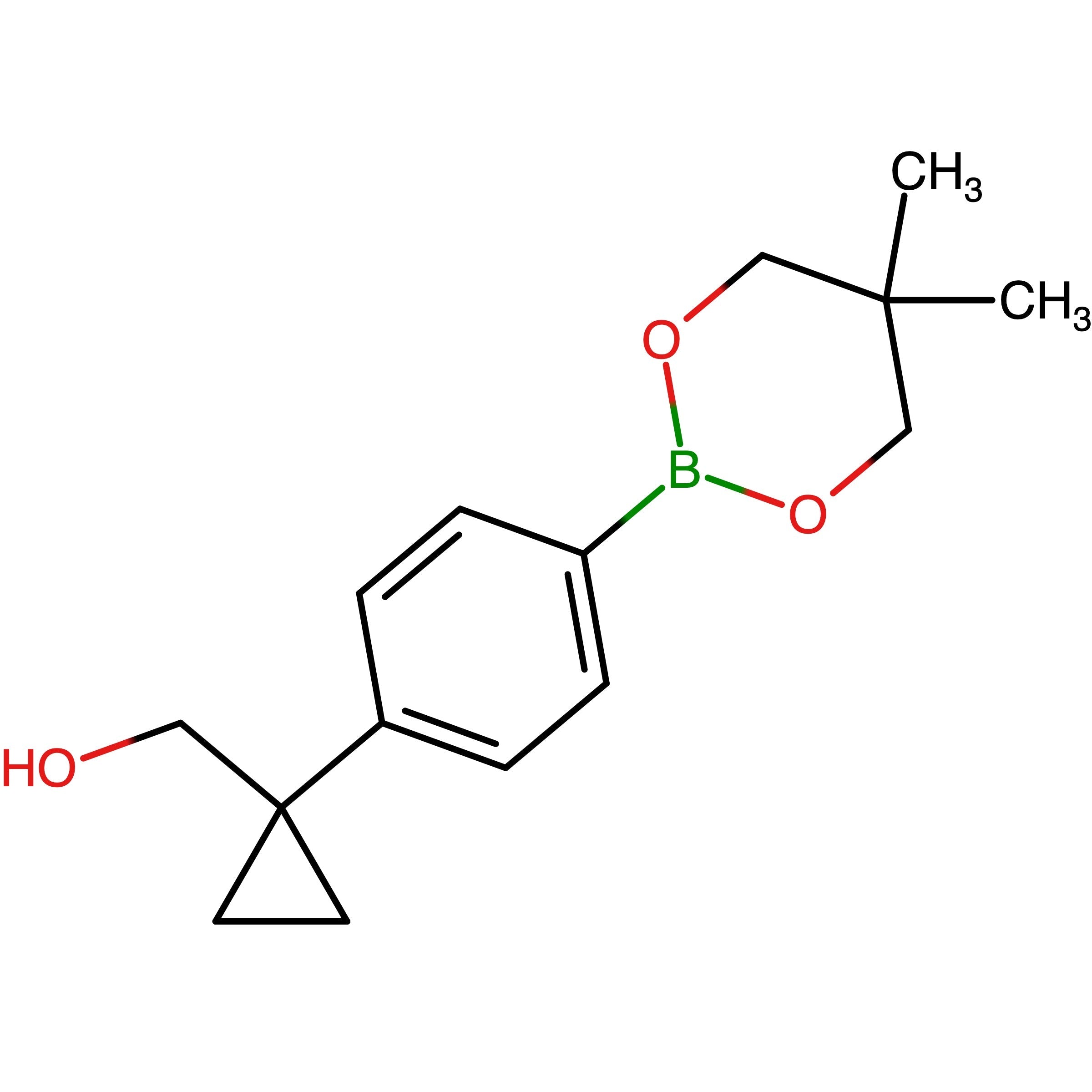 CAS 1467060-42-9 | (1-(4-(5,5-Dimethyl-1,3,2-dioxaborinan-2-yl)phenyl)cyclopropyl)methanol | MFCD28133740