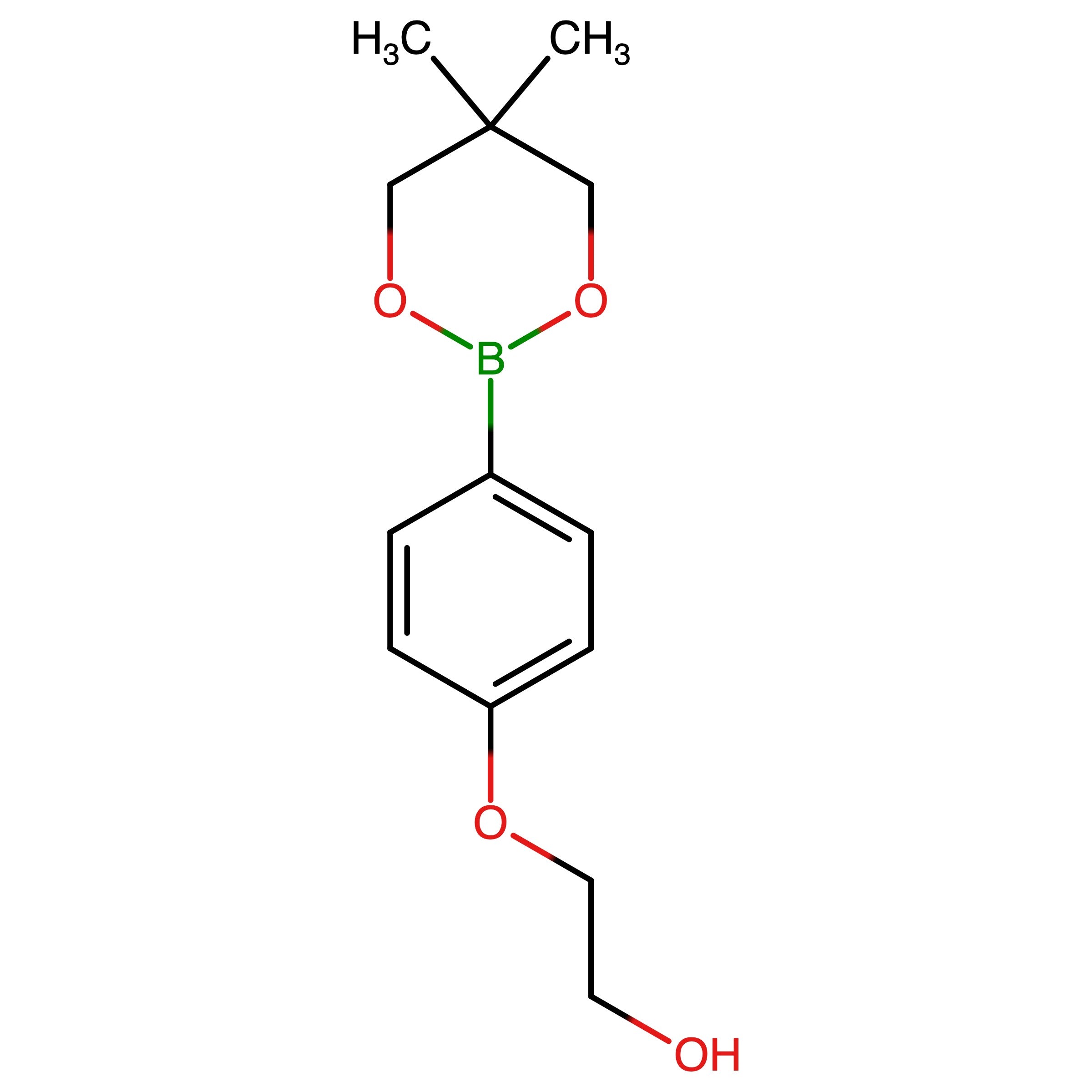 CAS 1467060-45-2 | 2-(4-(5,5-Dimethyl-1,3,2-dioxaborinan-2-yl)phenoxy)ethan-1-ol | MFCD28133741