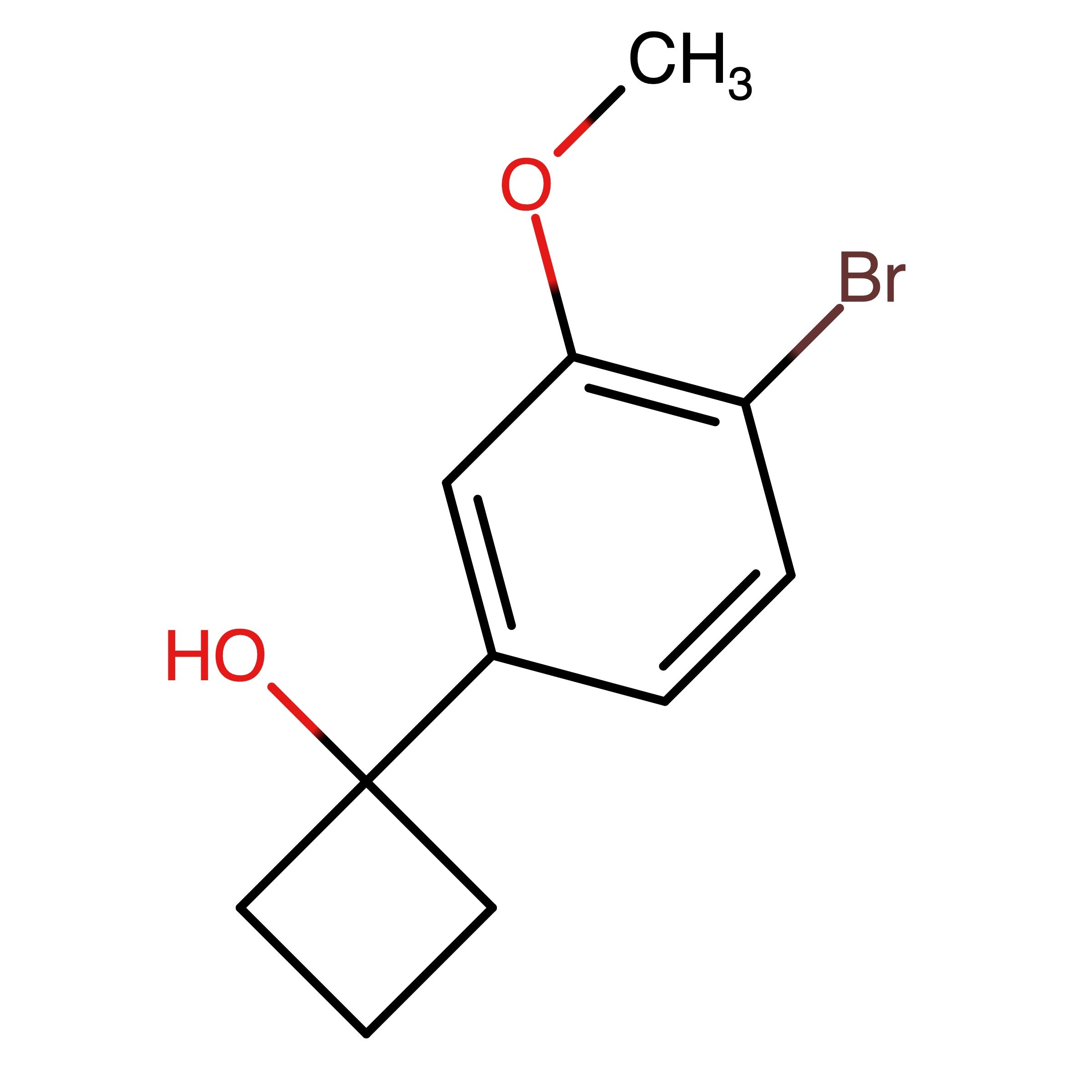 CAS 1467061-03-5 | 1-(4-Bromo-3-methoxyphenyl)cyclobutan-1-ol | MFCD28133789