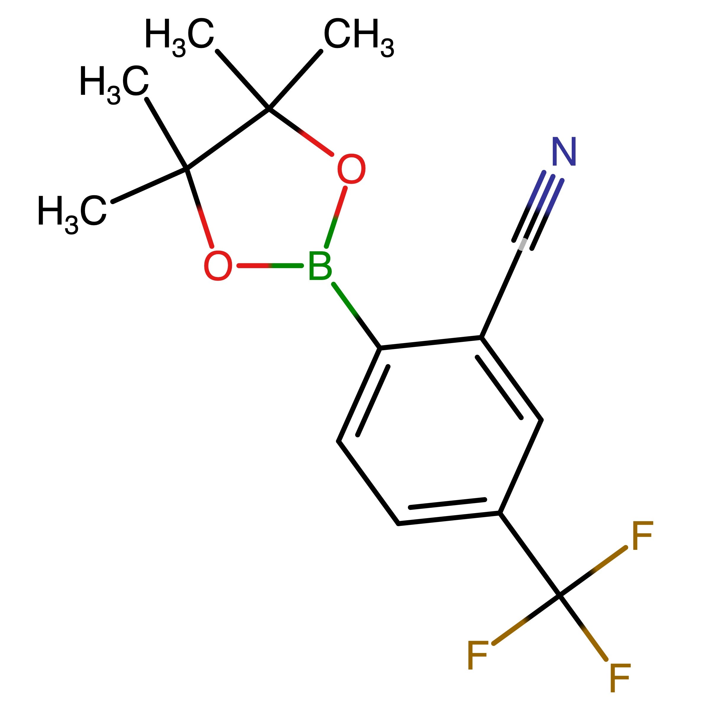 CAS 1073355-21-1 | 2-(4,4,5,5-Tetramethyl-1,3,2-dioxaborolan-2-yl)-5-(trifluoromethyl)benzonitrile | MFCD09878539