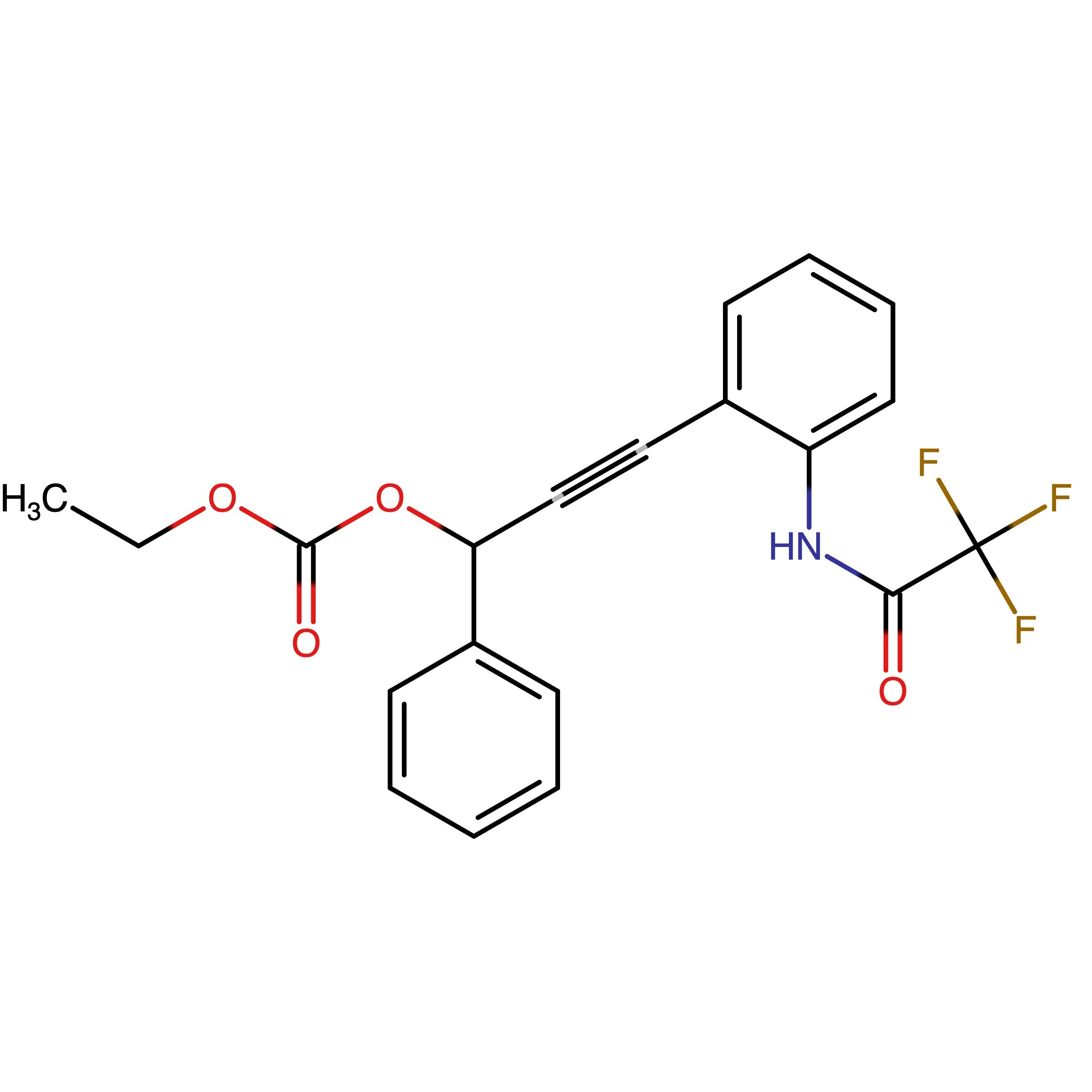 CAS 958461-88-6 | Ethyl (1-phenyl-3-(2-(2,2,2-trifluoroacetamido)phenyl)prop-2-yn-1-yl) carbonate